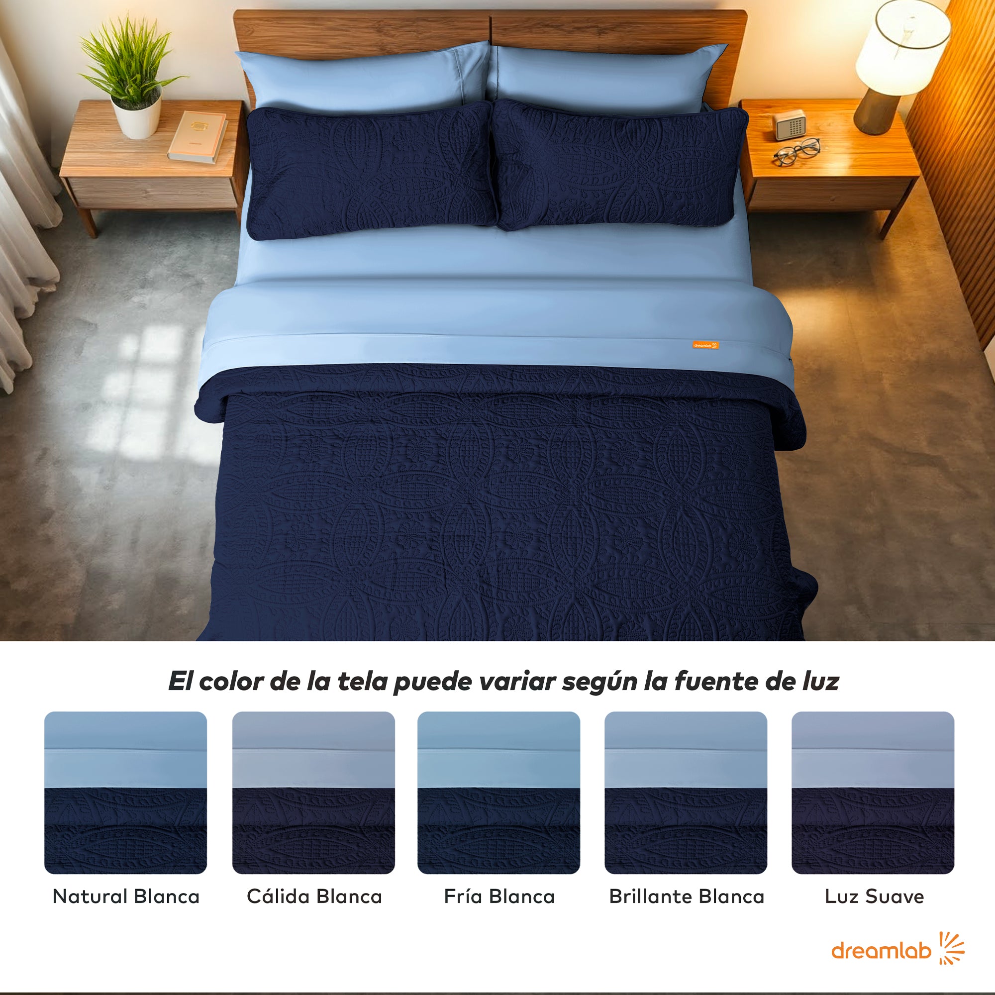 Set de Colcha Ligera y Sábanas