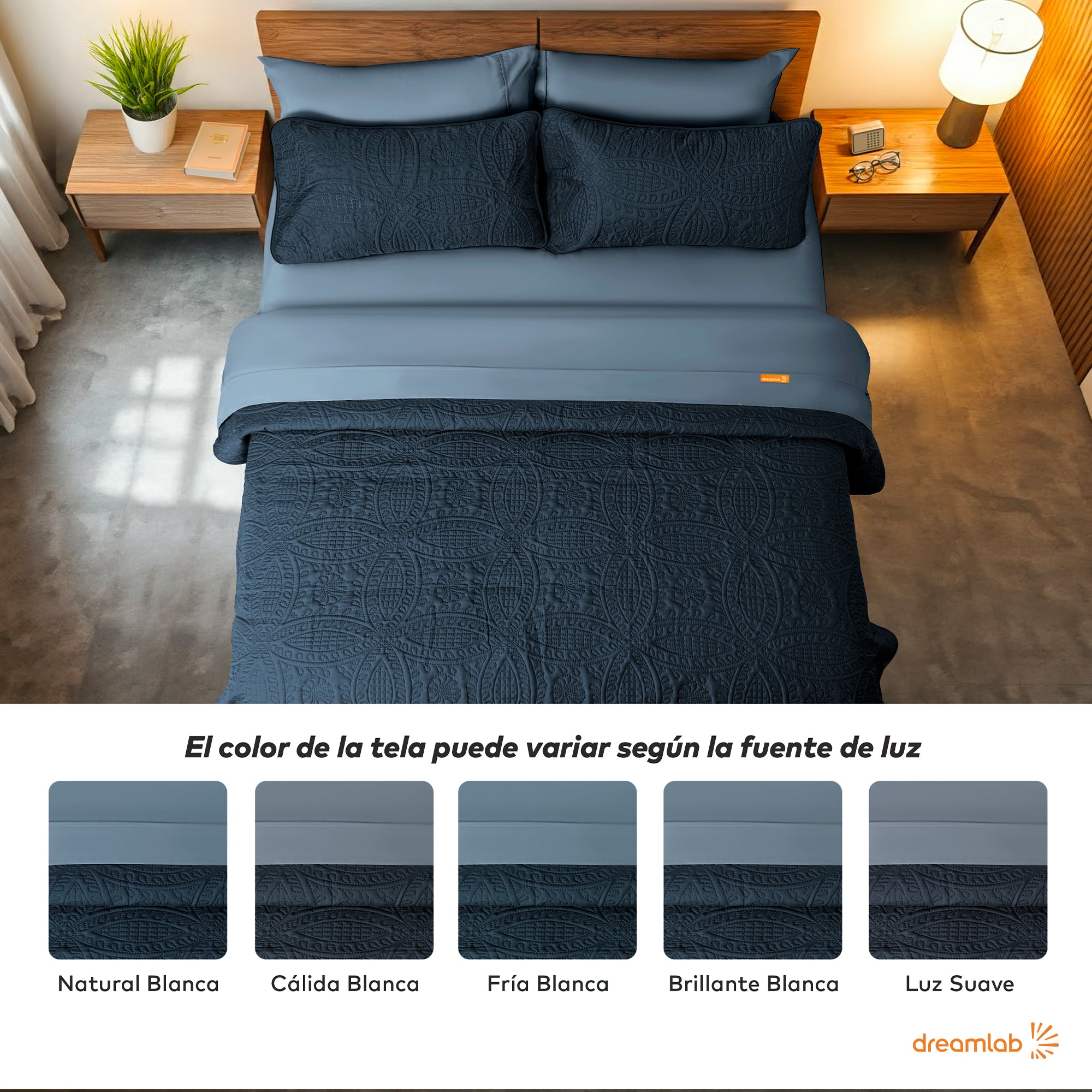 Set de Colcha Ligera y Sábanas