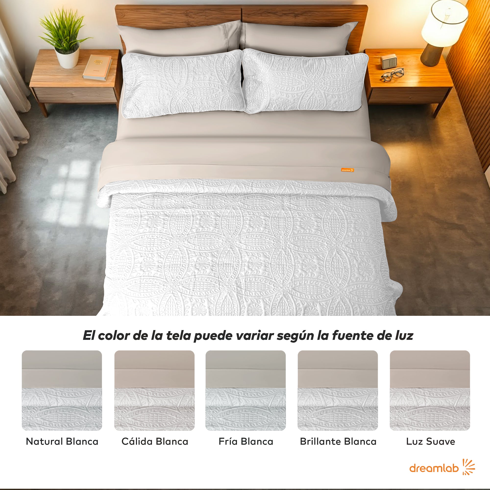 Set de Colcha Ligera y Sábanas