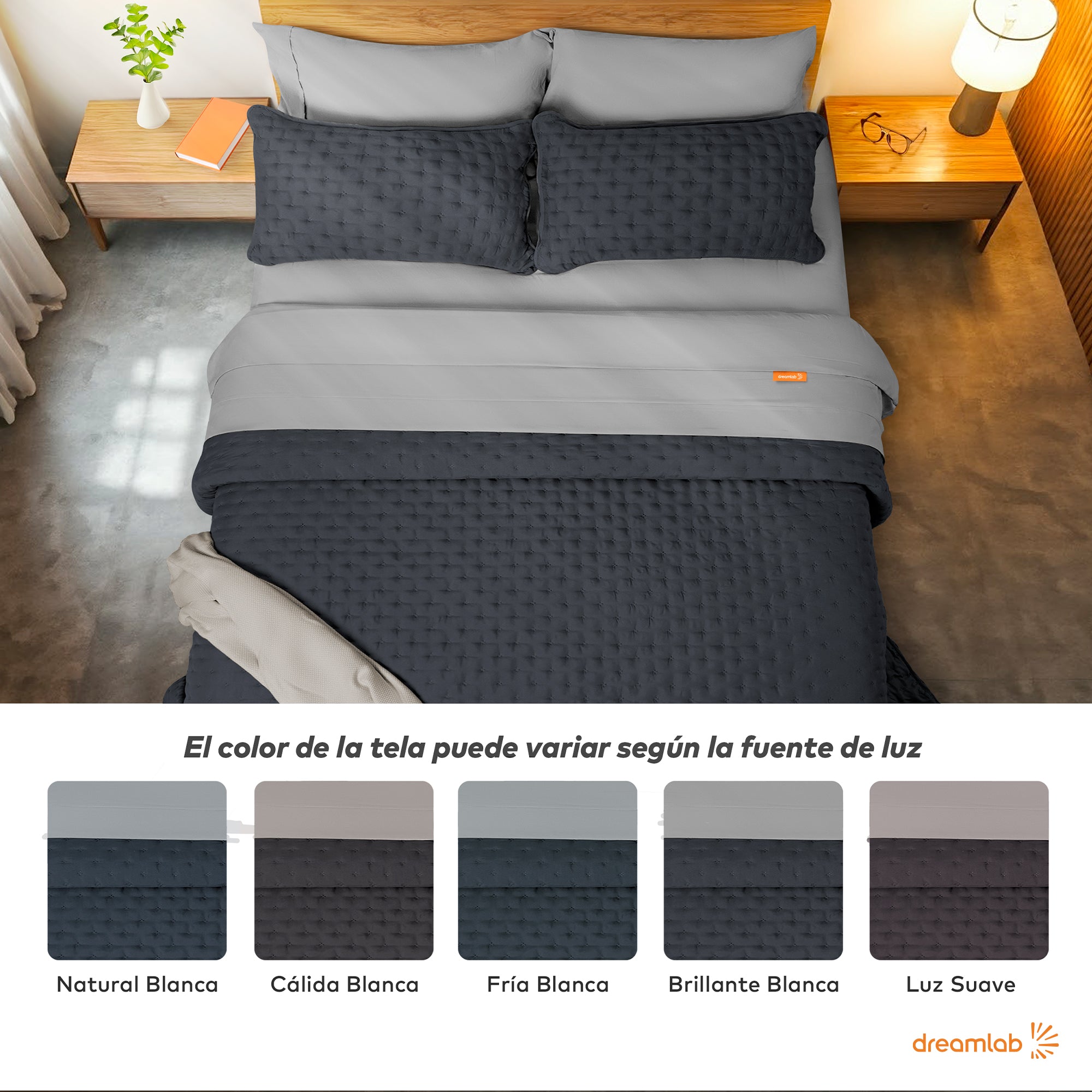 Set de Colcha Ligera y Sábanas