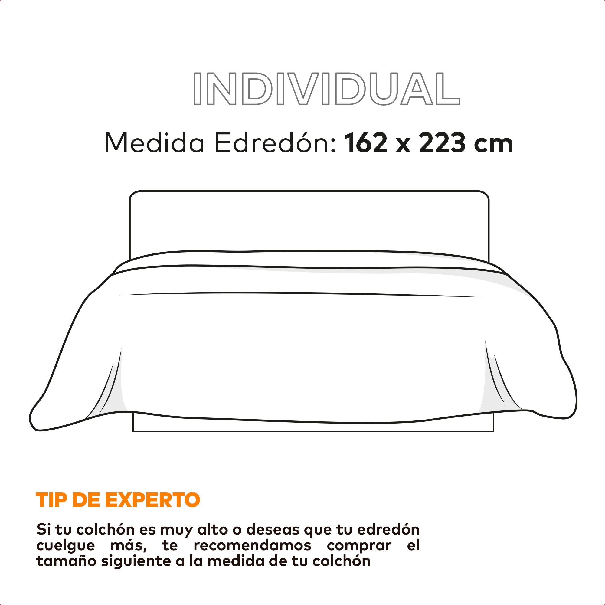 medidas individual edredon dreamlab