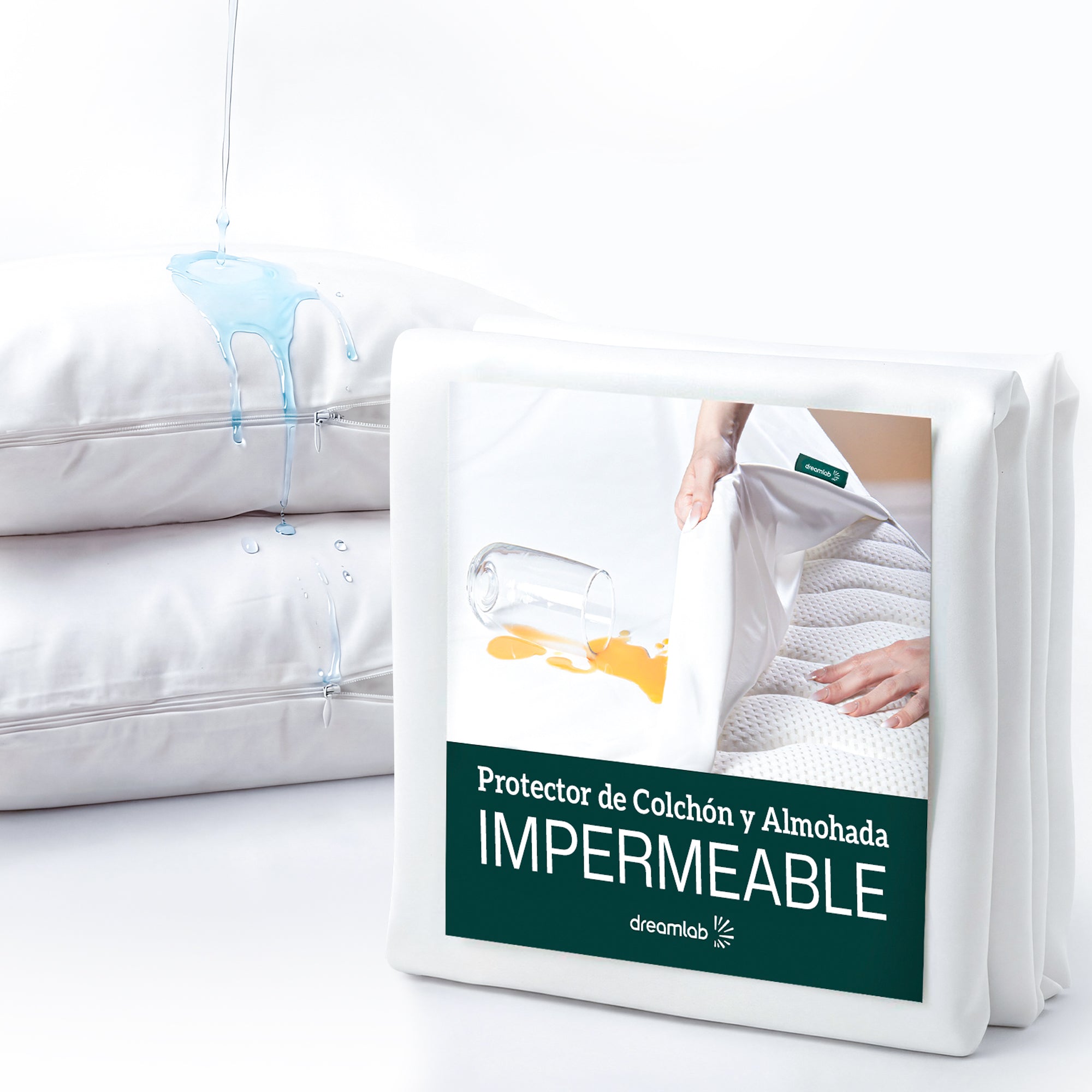Set Protector de Colchón y Almohadas Impermeable