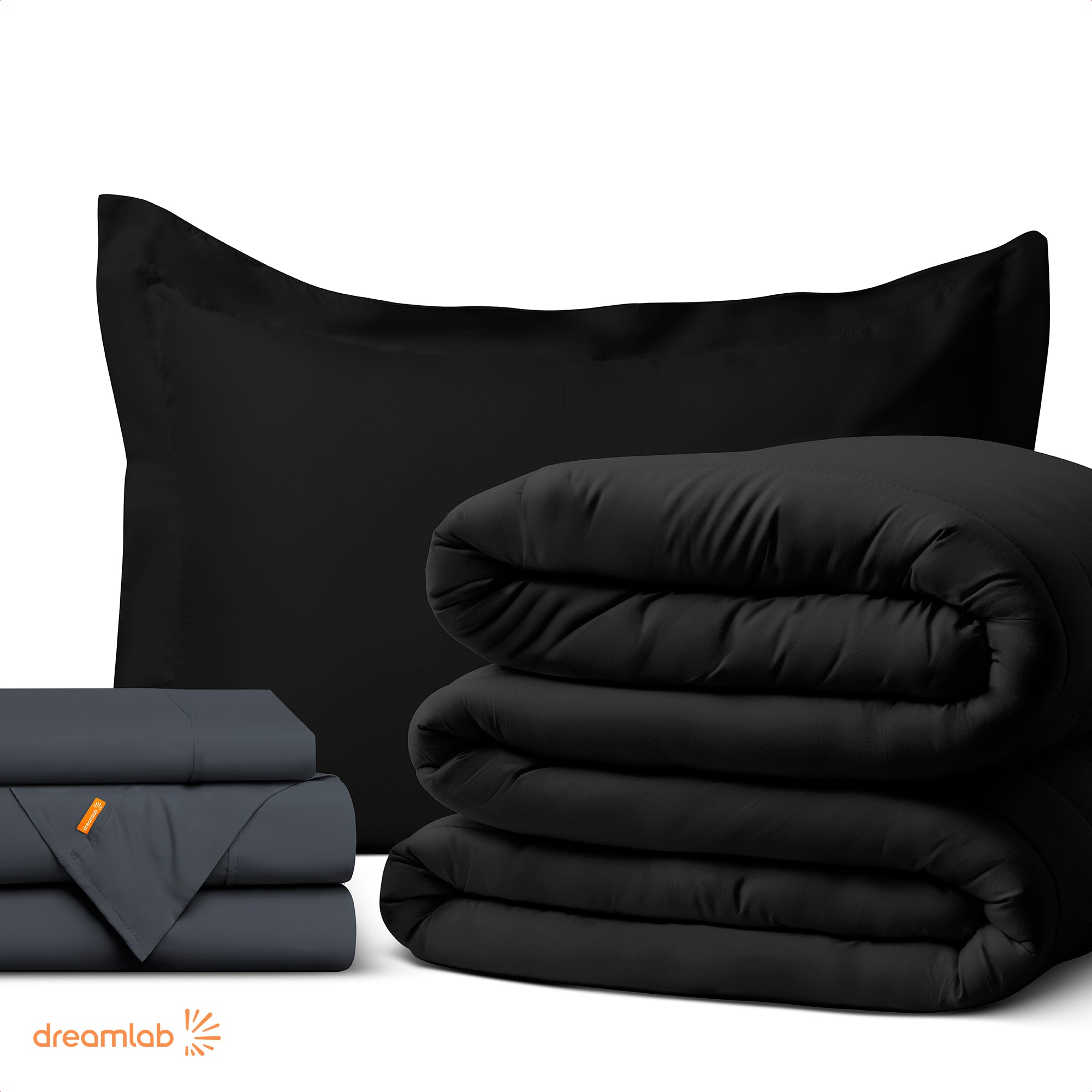 Set Edredón Acolchado con Fundas de Almohadas y Juego de Sábanas