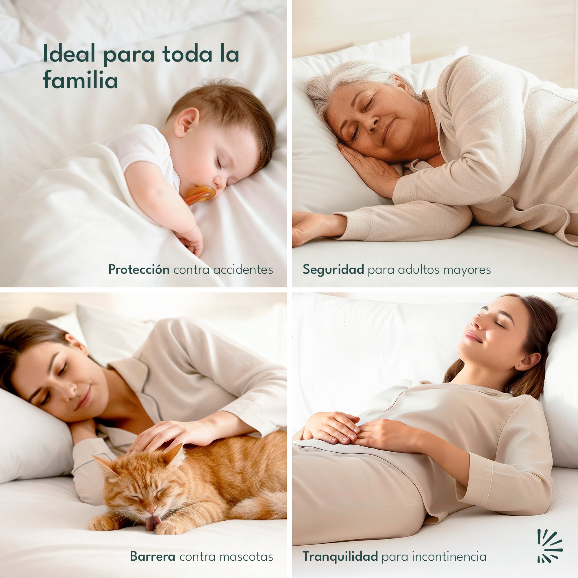 Set Protector de Colchón y Almohadas Impermeable