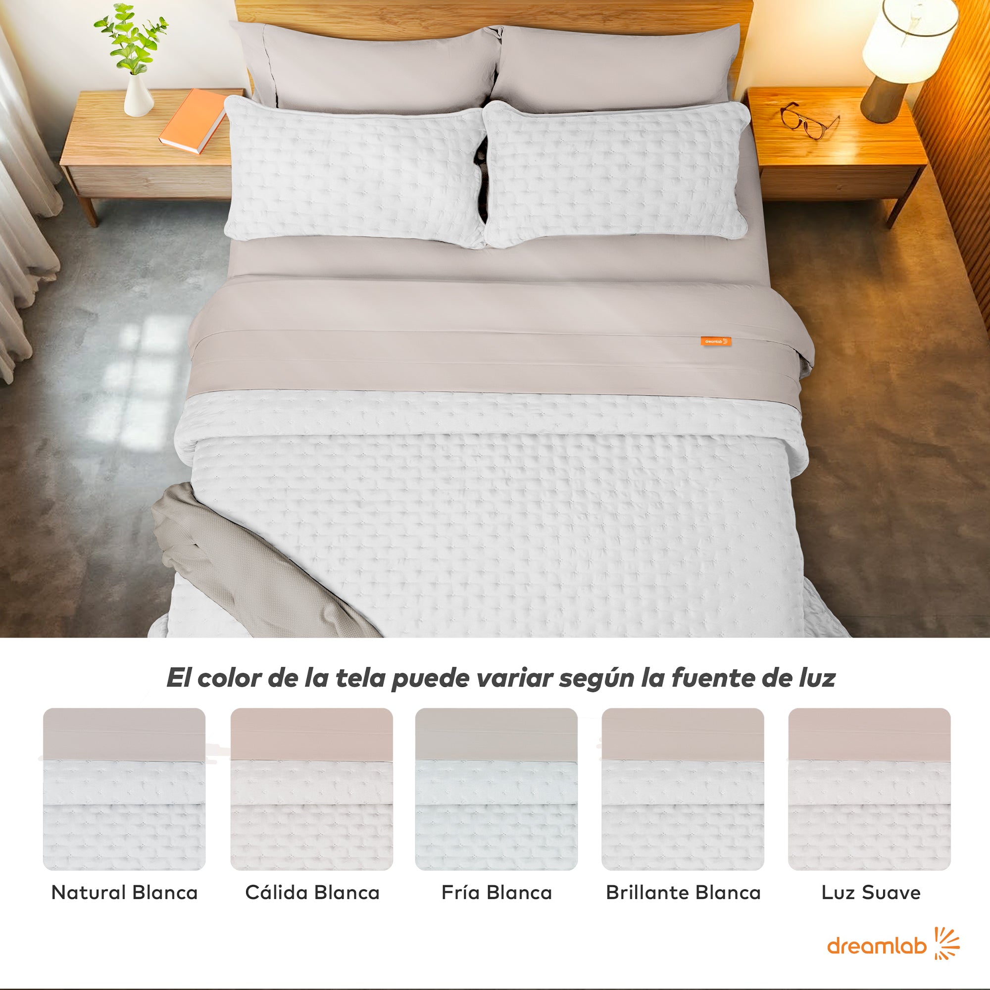 Set de Colcha Ligera y Sábanas
