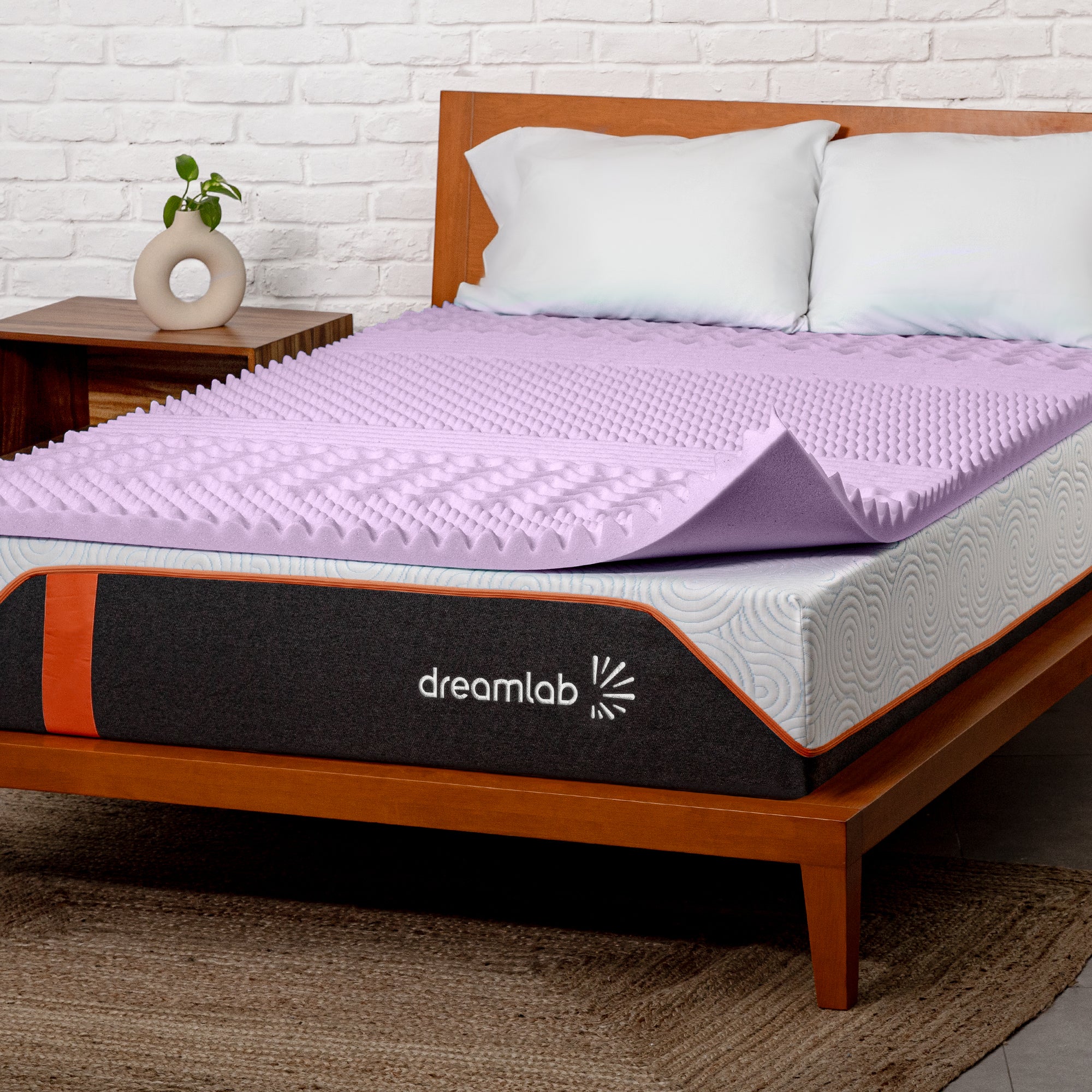 Dreamlab Colchoneta de Memory Foam con Gel Topper de Zonas Sobrecolchon de 5cm Azul Individual