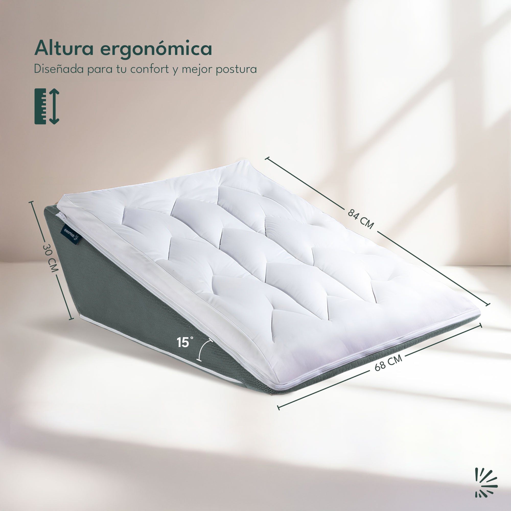 Almohada de Cuña Antireflujo Antironquidos