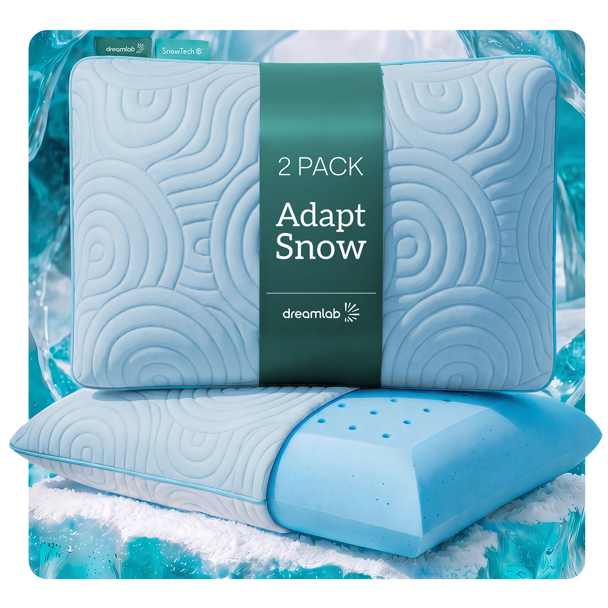 Almohada de Memory Foam Snow Blue Gel