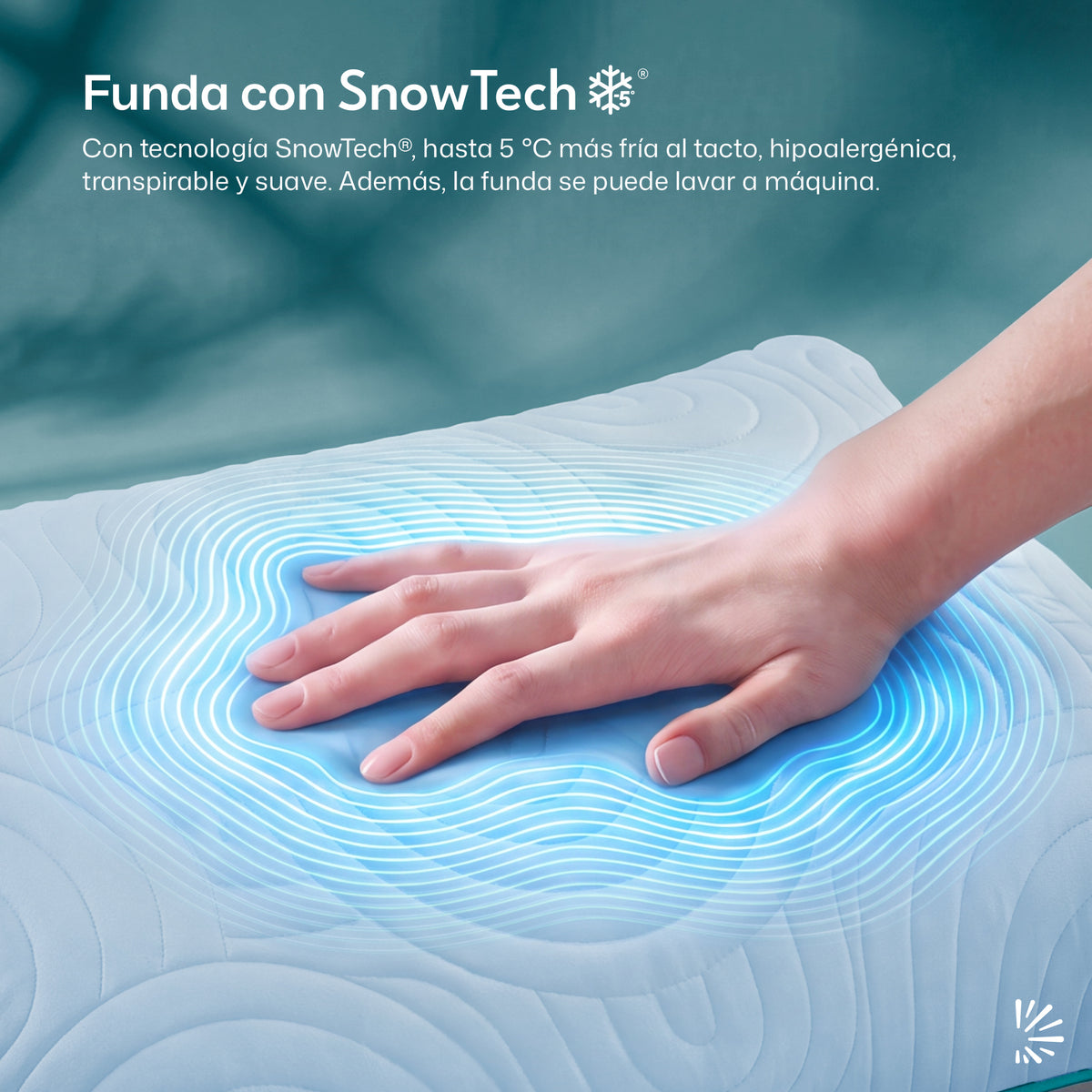 Almohada de Memory Foam Snow Blue Gel