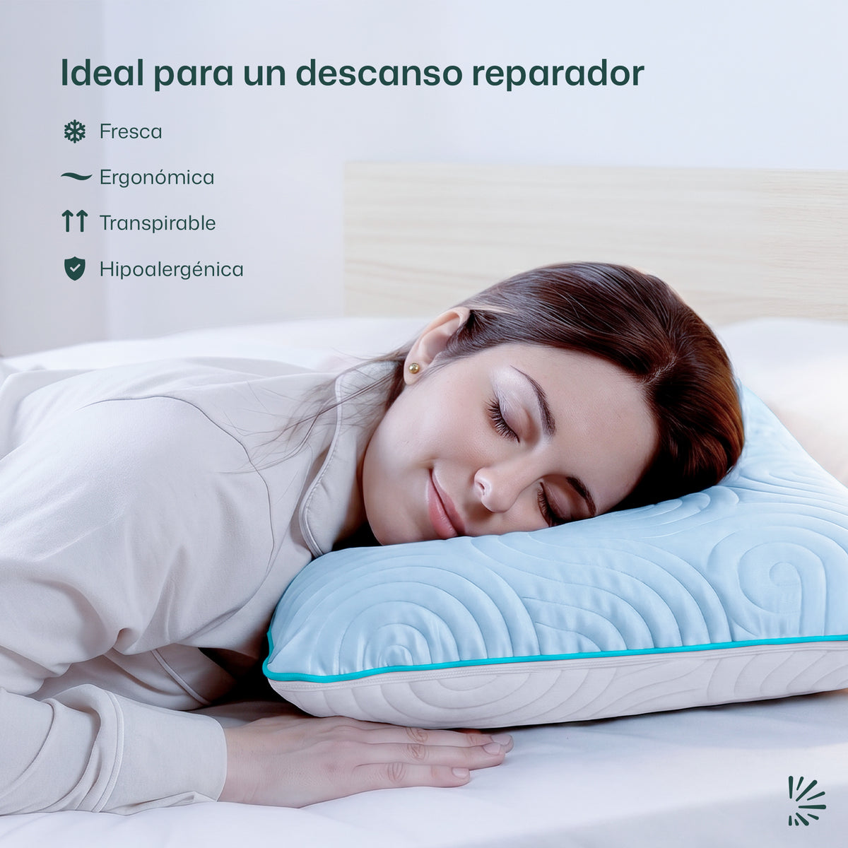 Almohada de Memory Foam Snow Blue Gel