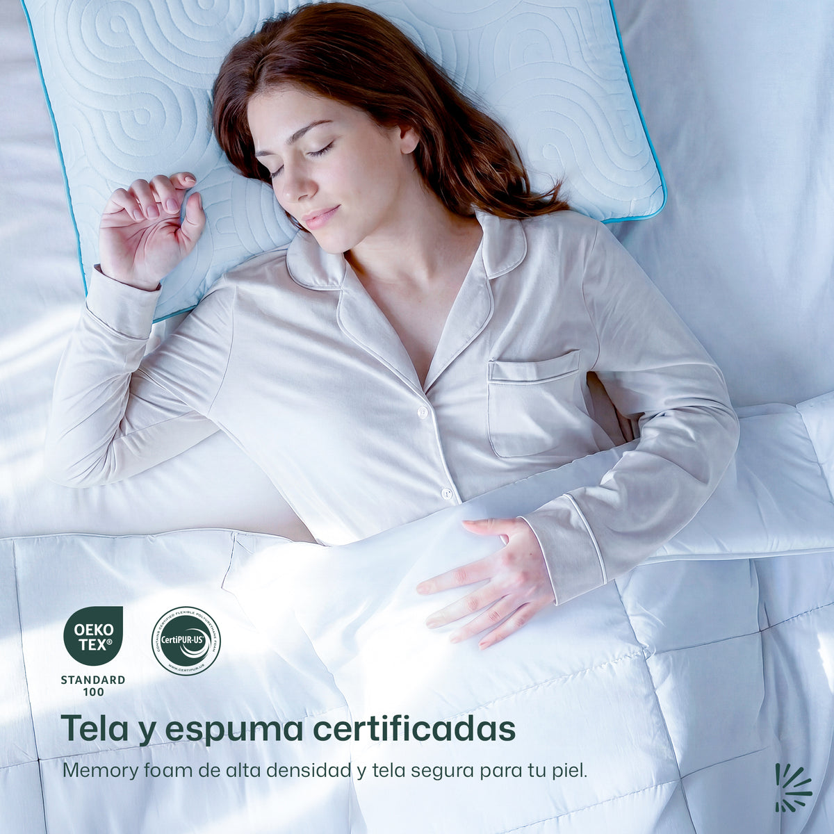Almohada de Memory Foam Snow Blue Gel