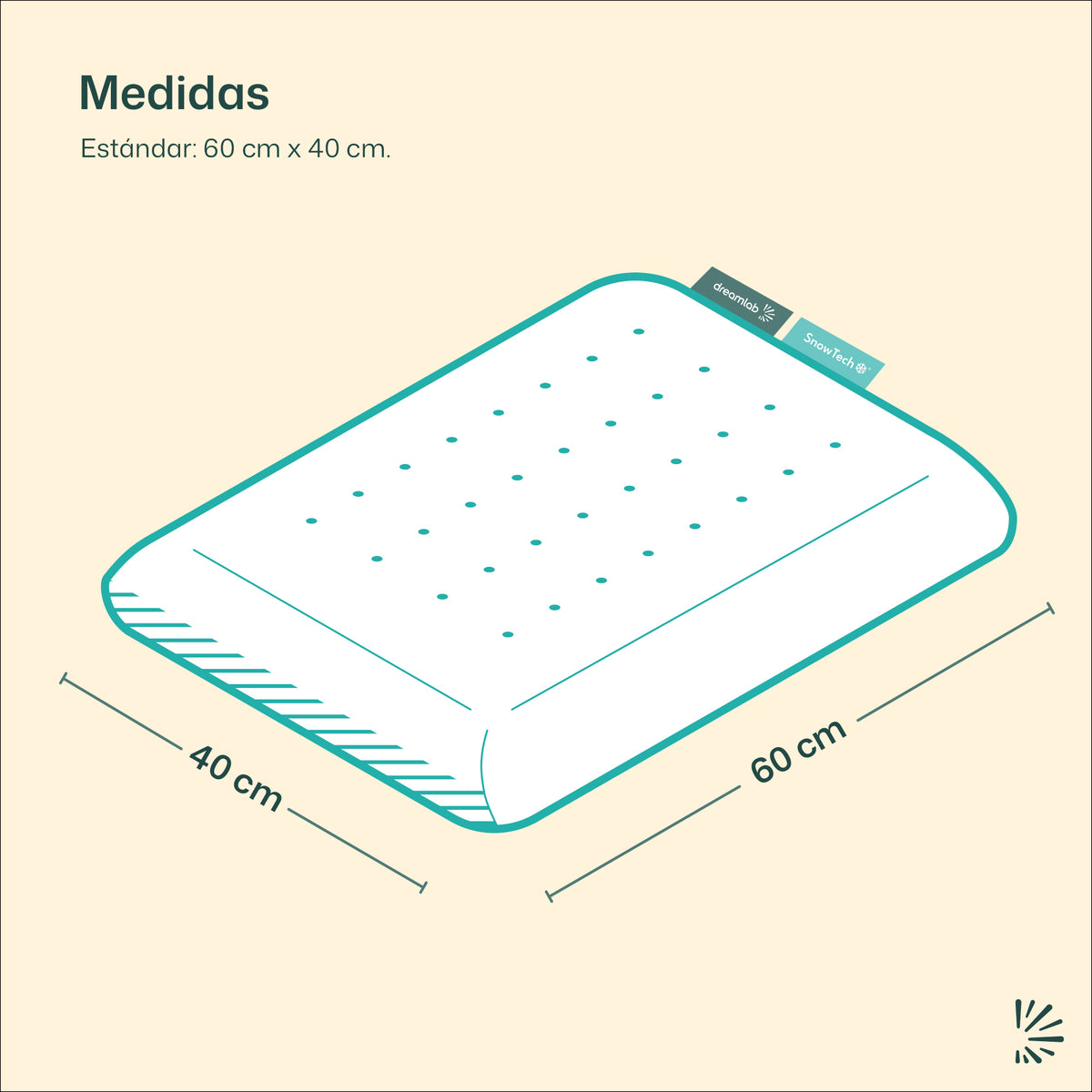 Almohada de Memory Foam Snow Blue Gel