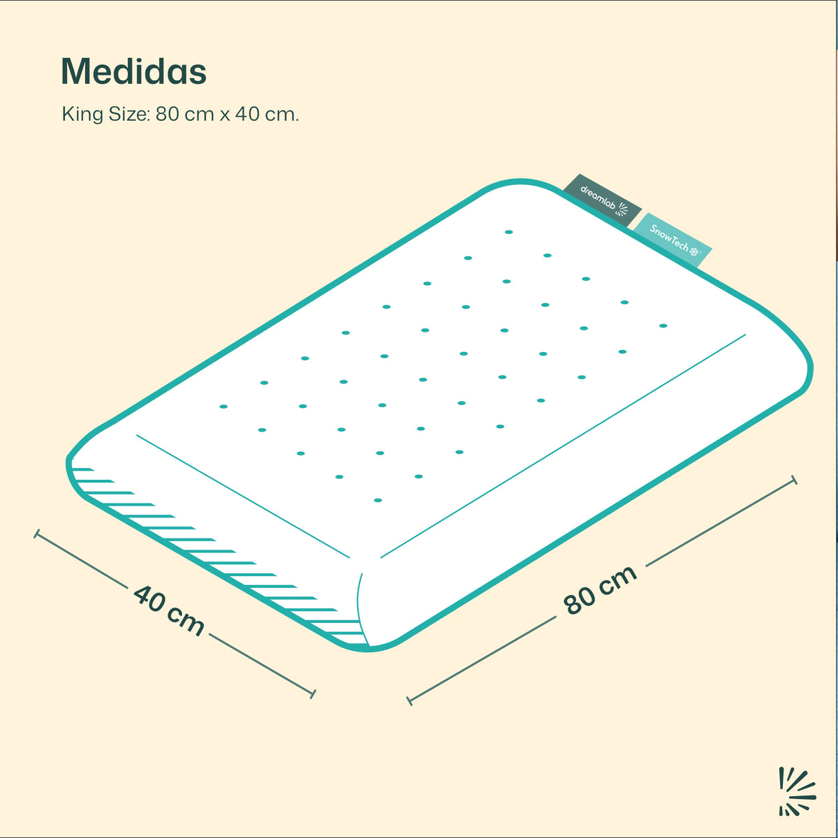 Almohada de Memory Foam Snow Blue Gel