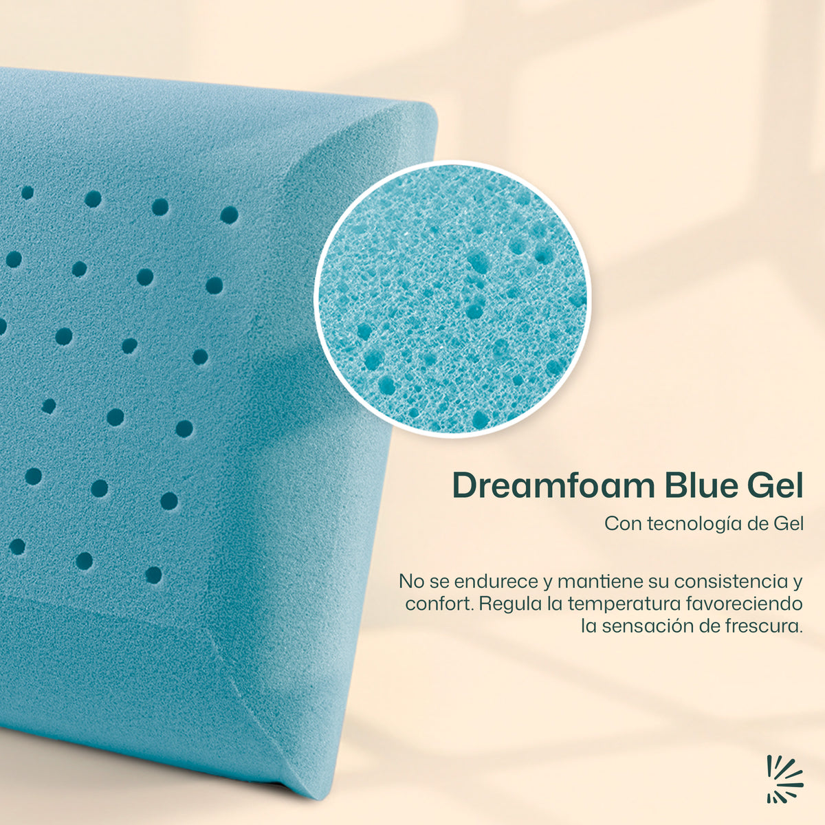 Almohada de Memory Foam Blue Gel