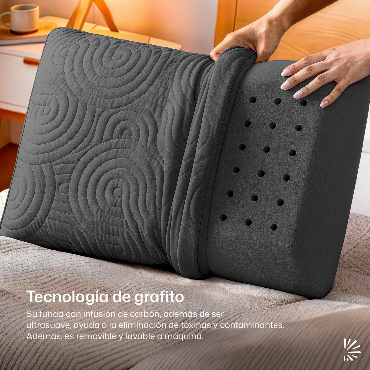 Almohada de Memory Foam Grafito