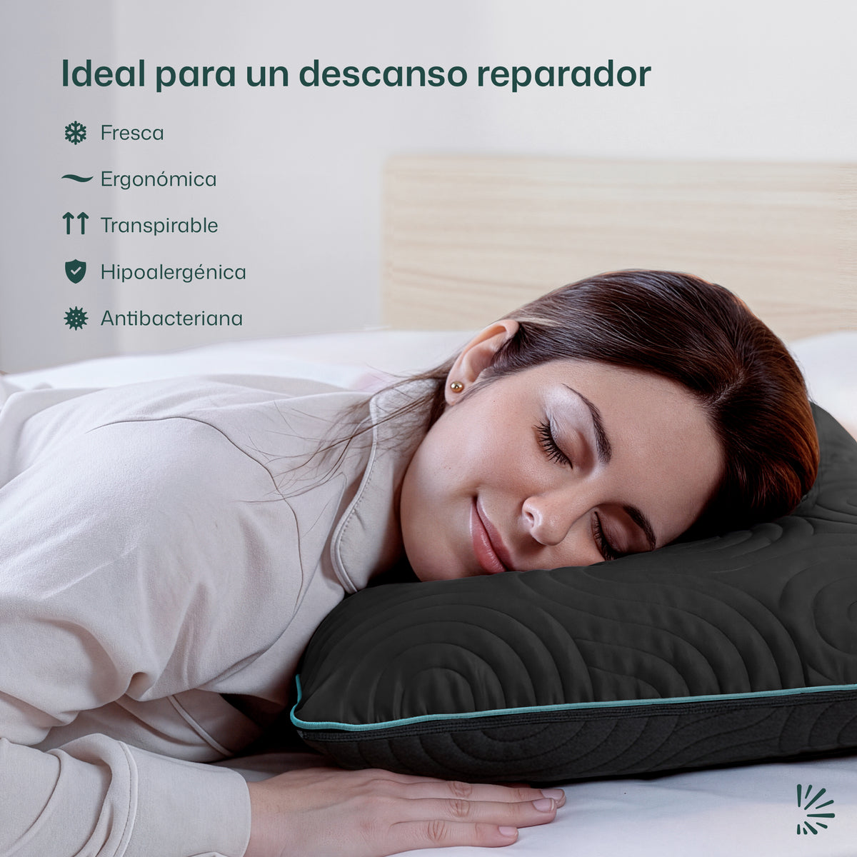 Almohada de Memory Foam Snow Grafito