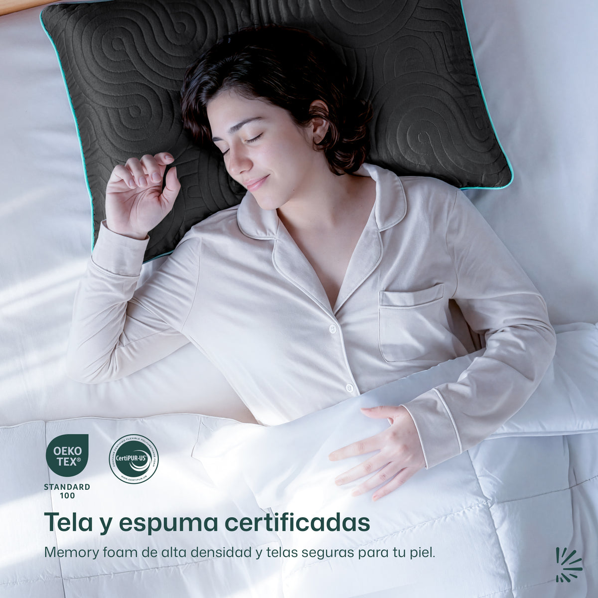 Almohada de Memory Foam Snow Grafito