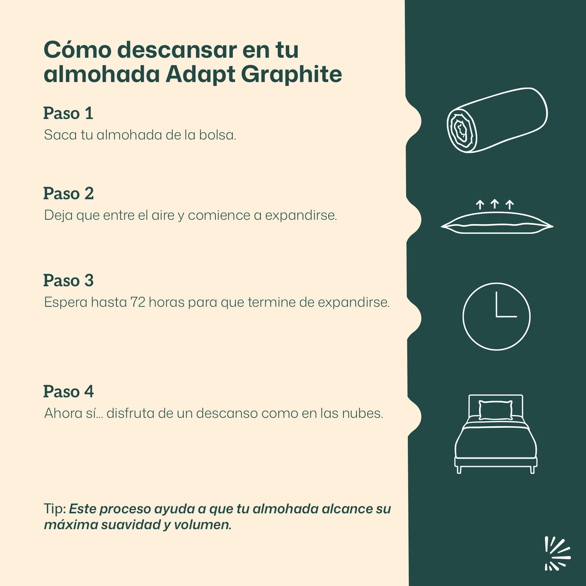 Almohada de Memory Foam Snow Grafito