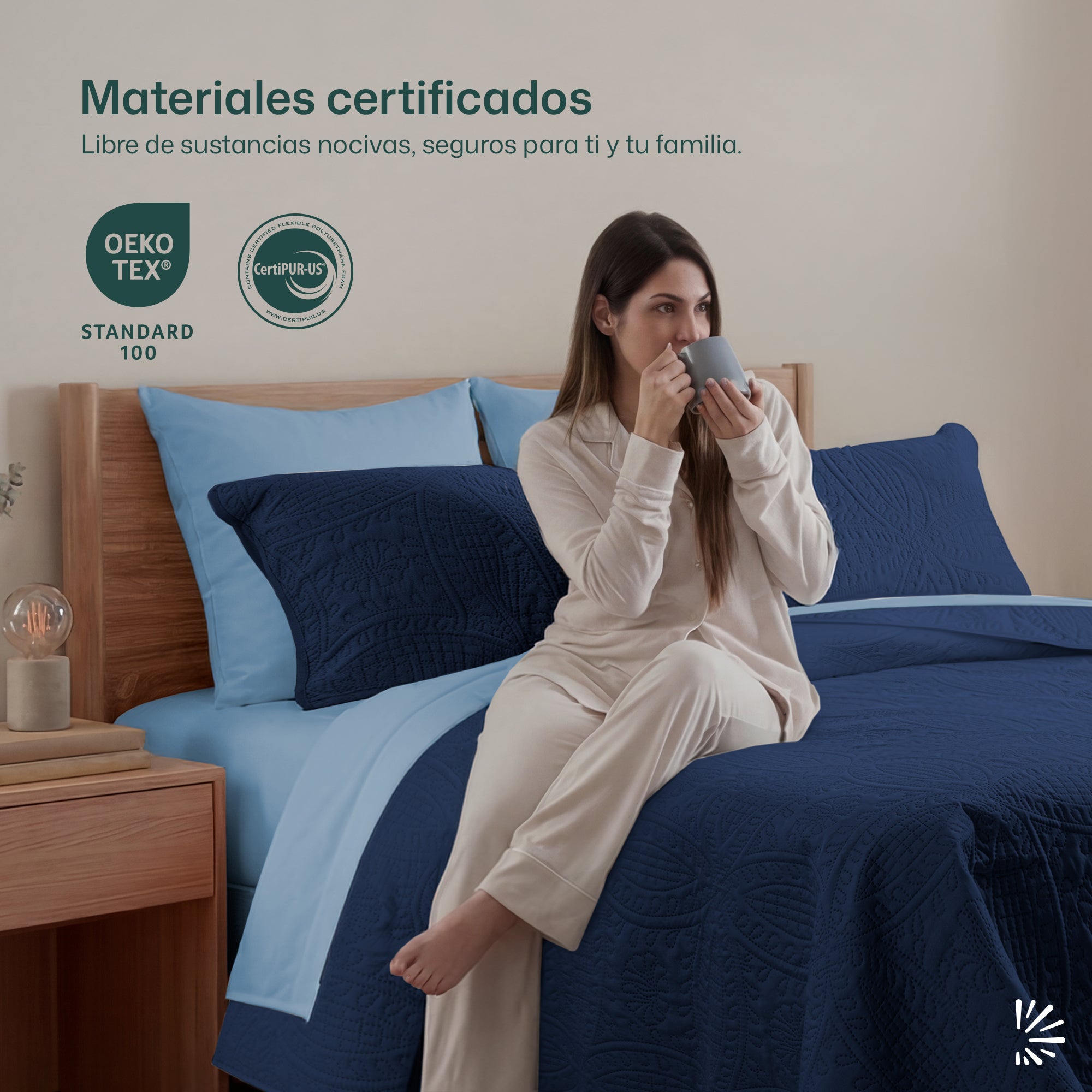 Set de Colcha Ligera y Sábanas