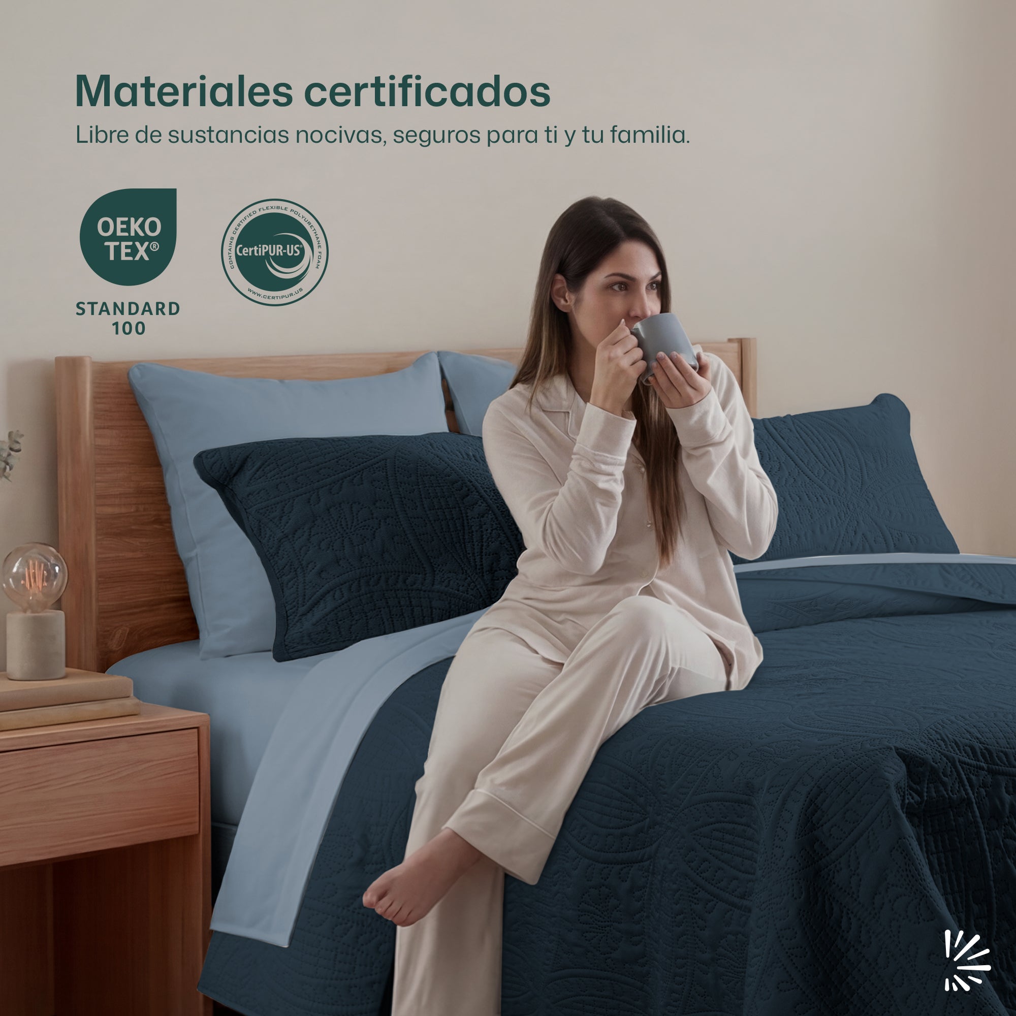 Set de Colcha Ligera y Sábanas