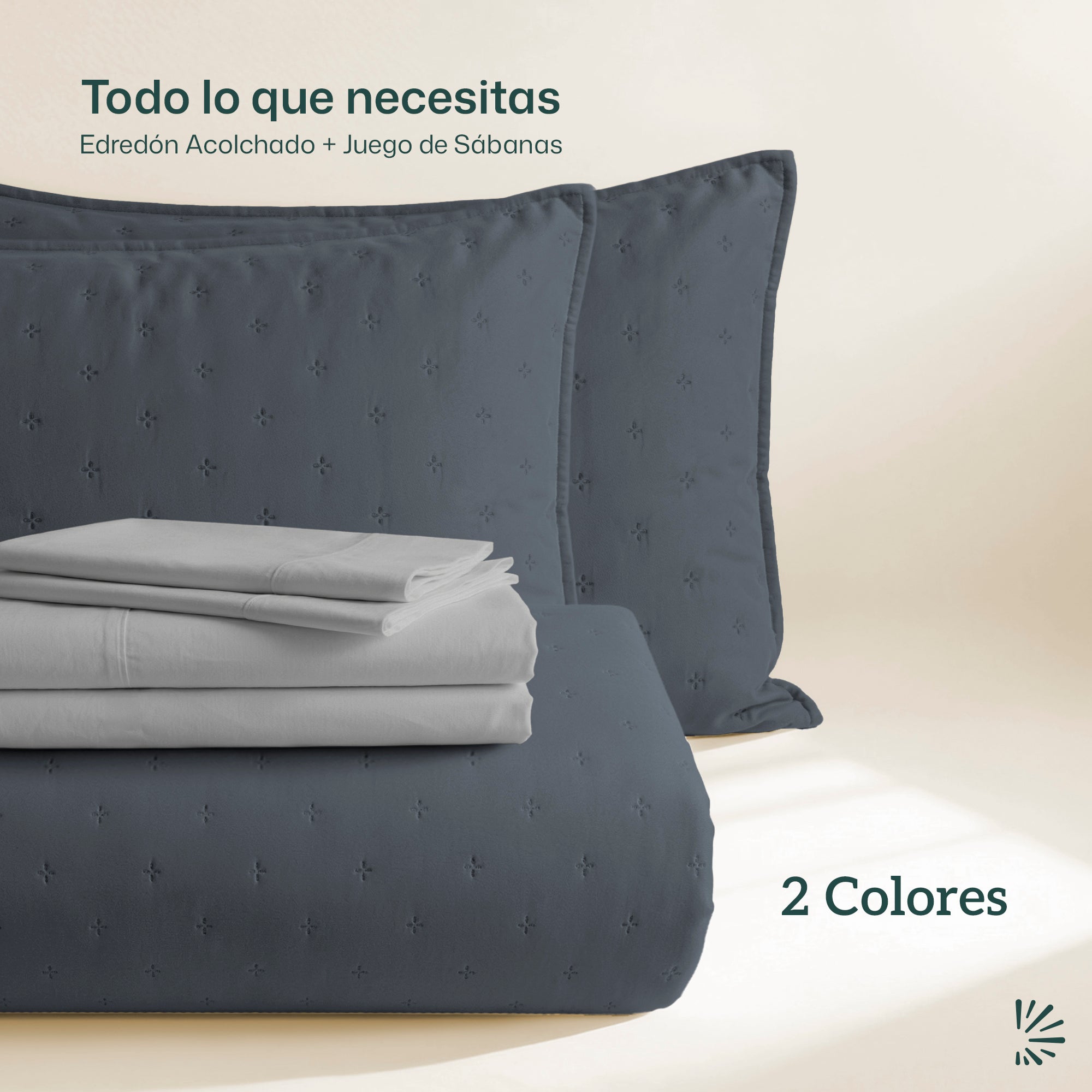 Set de Colcha Ligera y Sábanas