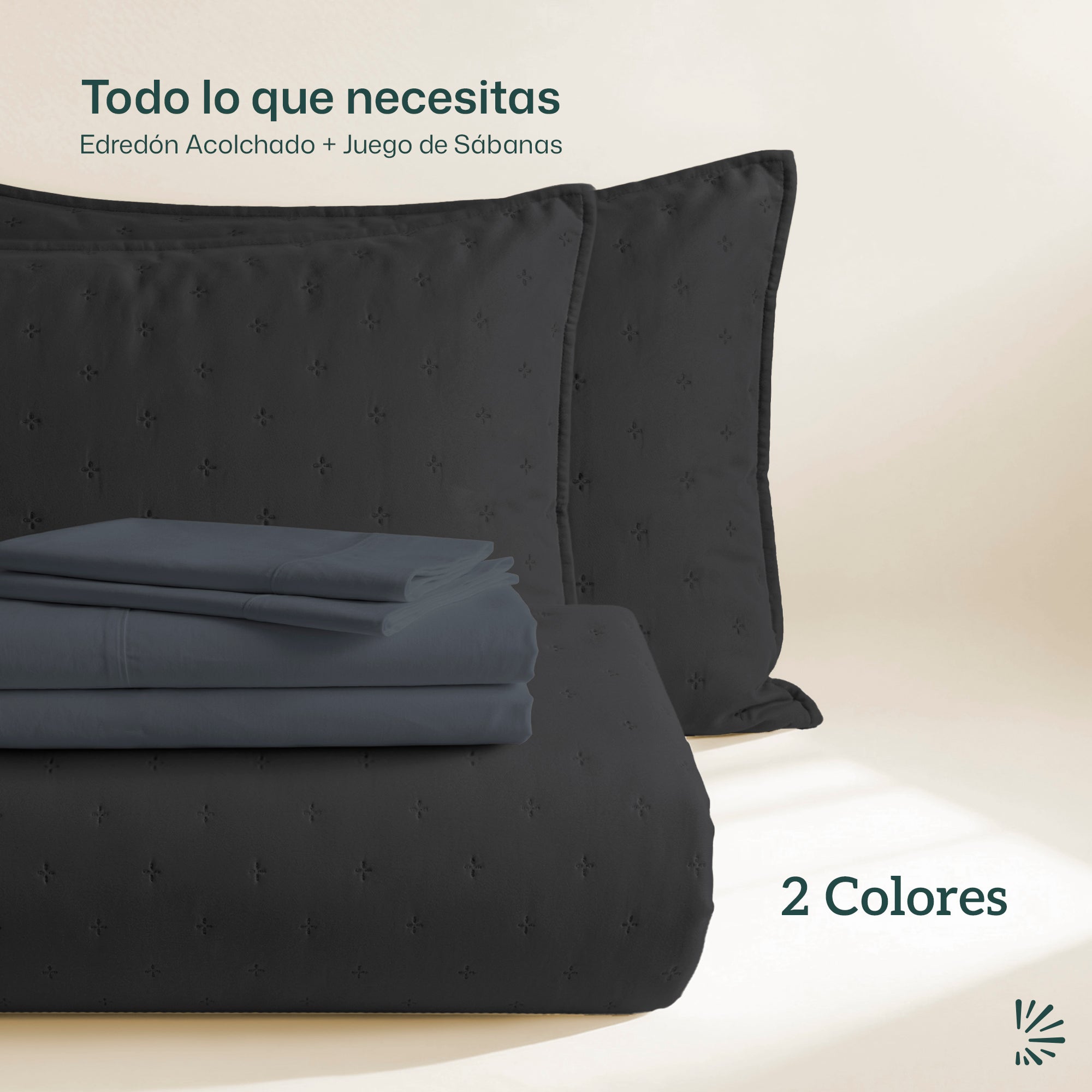 Set de Colcha Ligera y Sábanas
