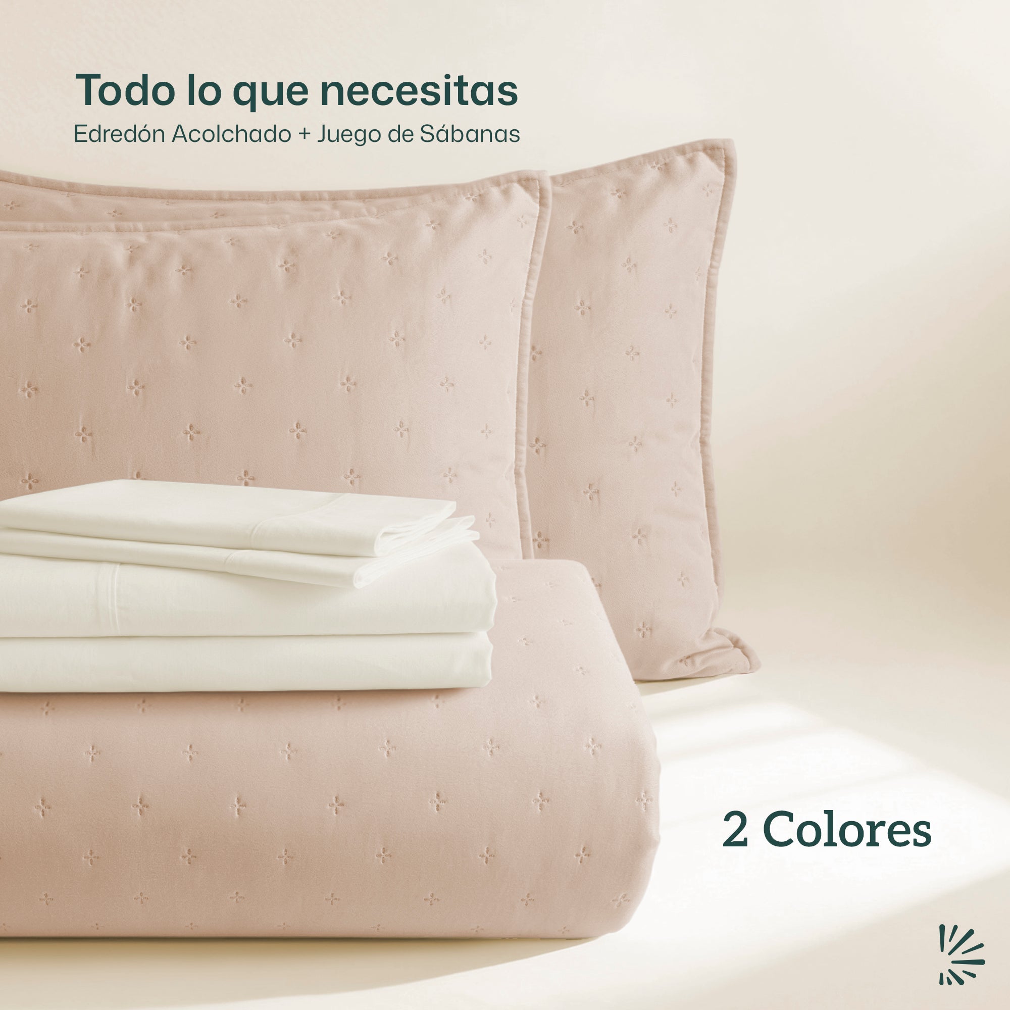 Set de Colcha Ligera y Sábanas