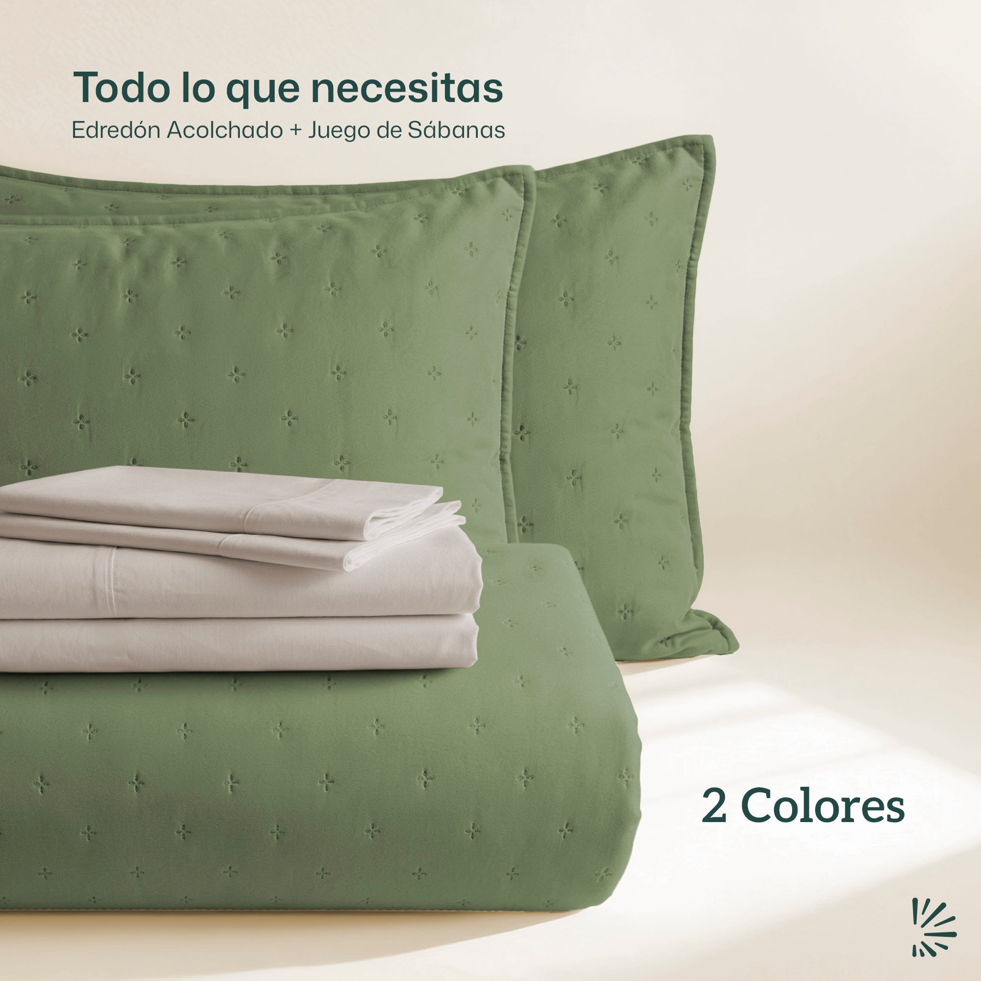 Set de Colcha Ligera y Sábanas