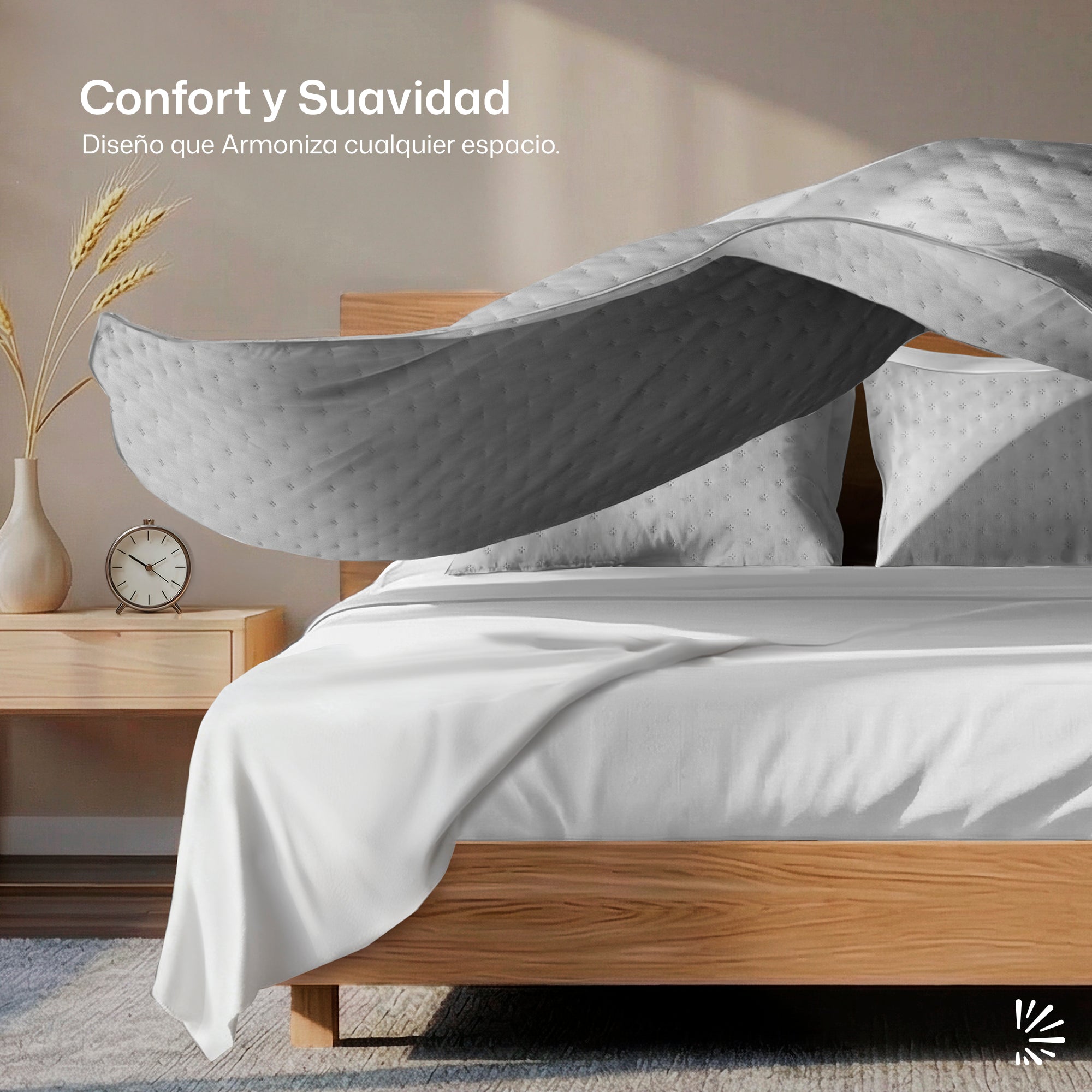 Set de Colcha Ligera y Sábanas
