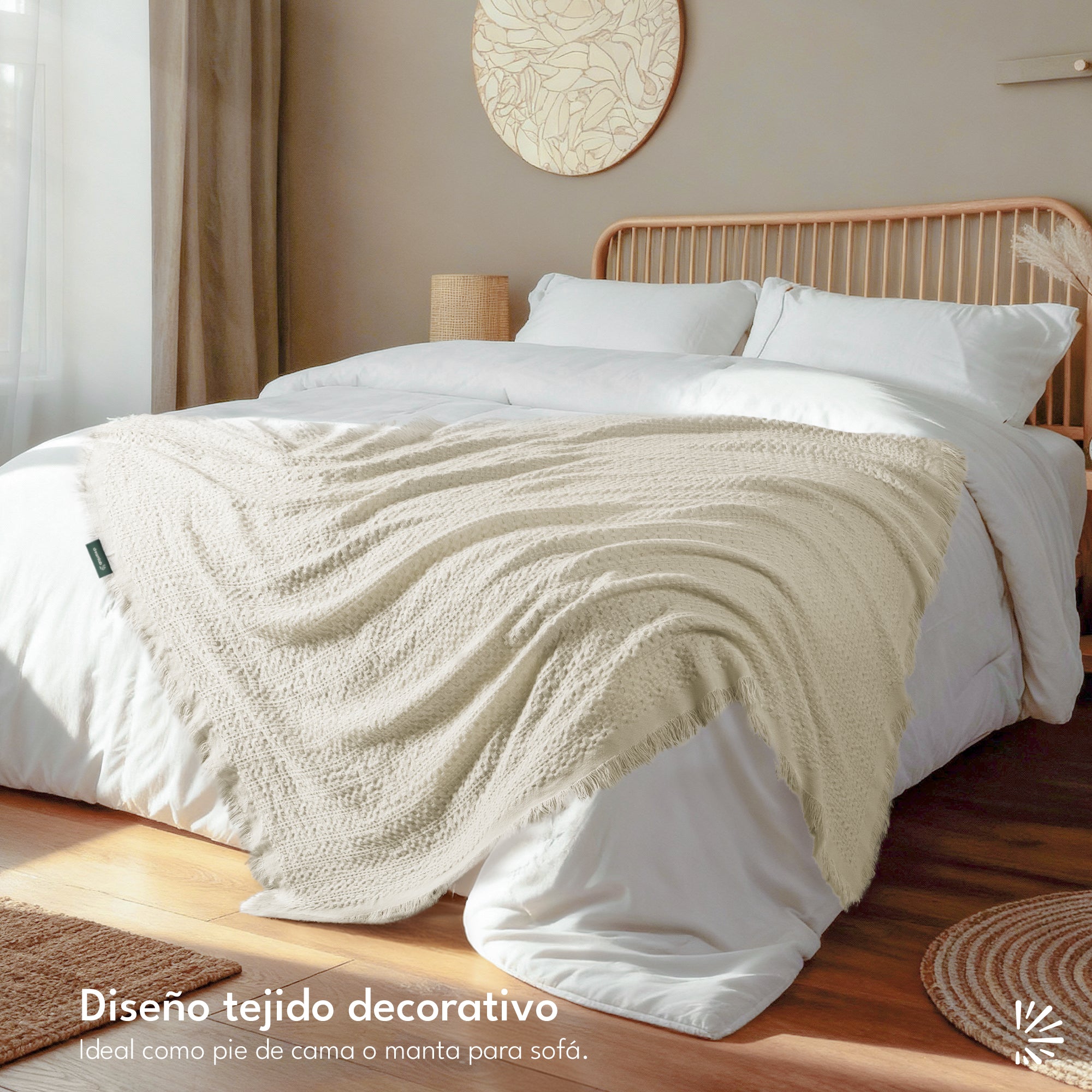 Manta Tejida Decorativa