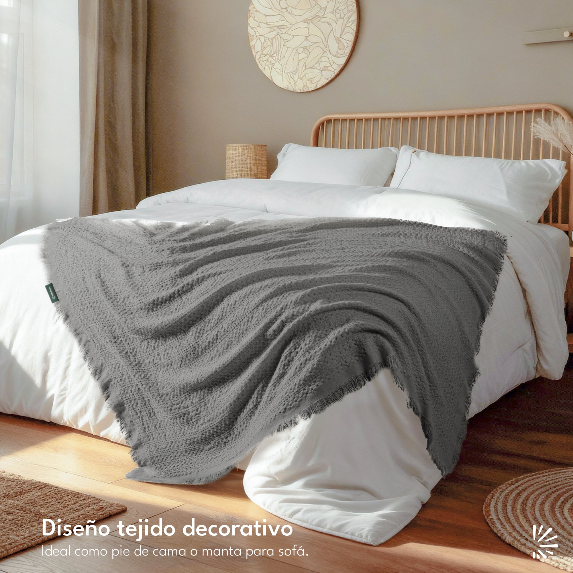Manta Tejida Decorativa