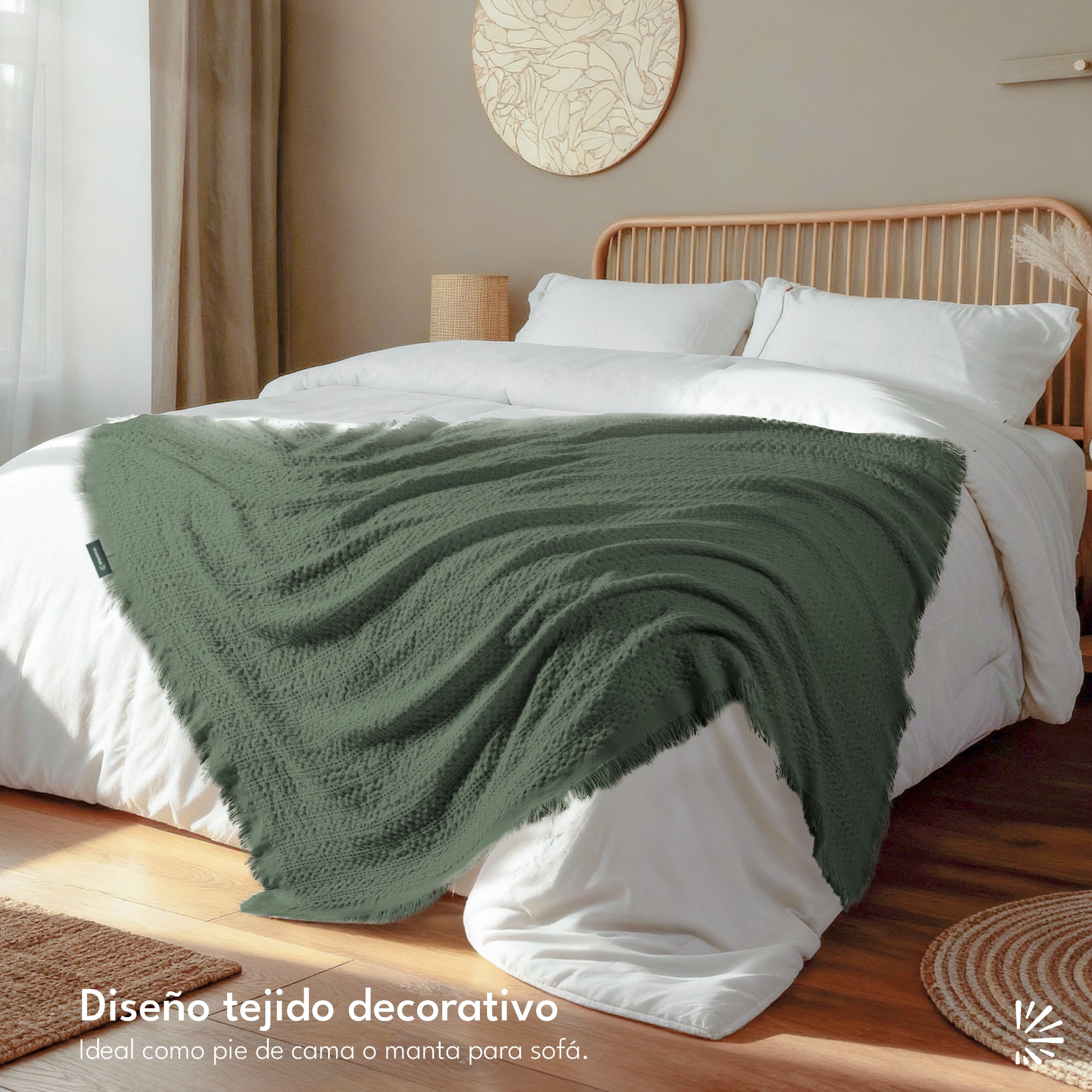 Manta Tejida Decorativa