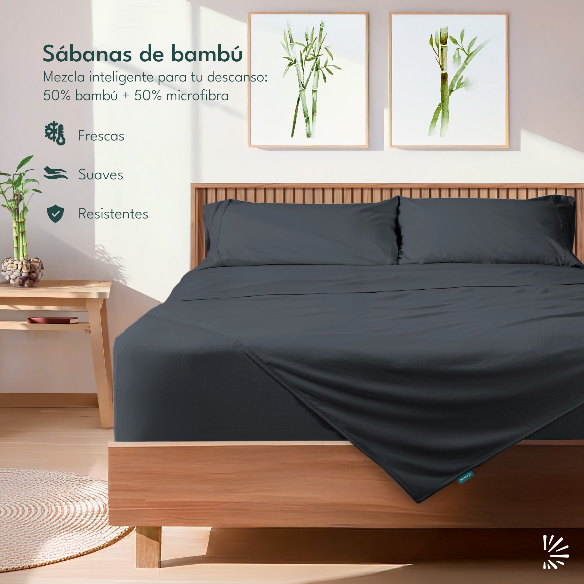 Juego de Sábanas Bambú con Microfibra