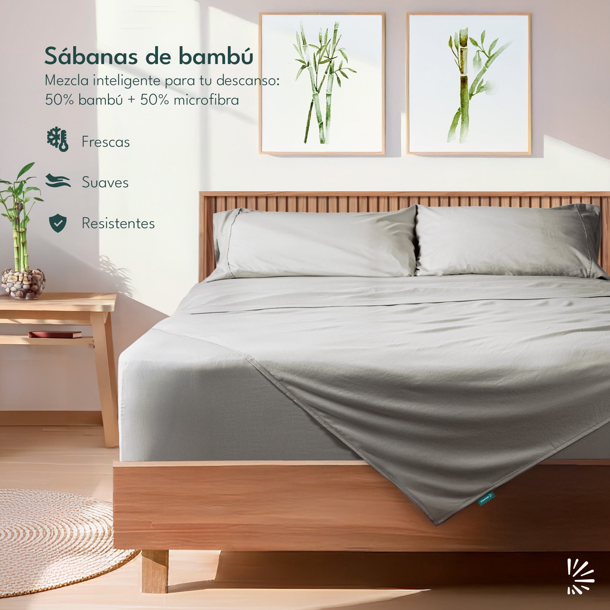 Juego de Sábanas Bambú con Microfibra