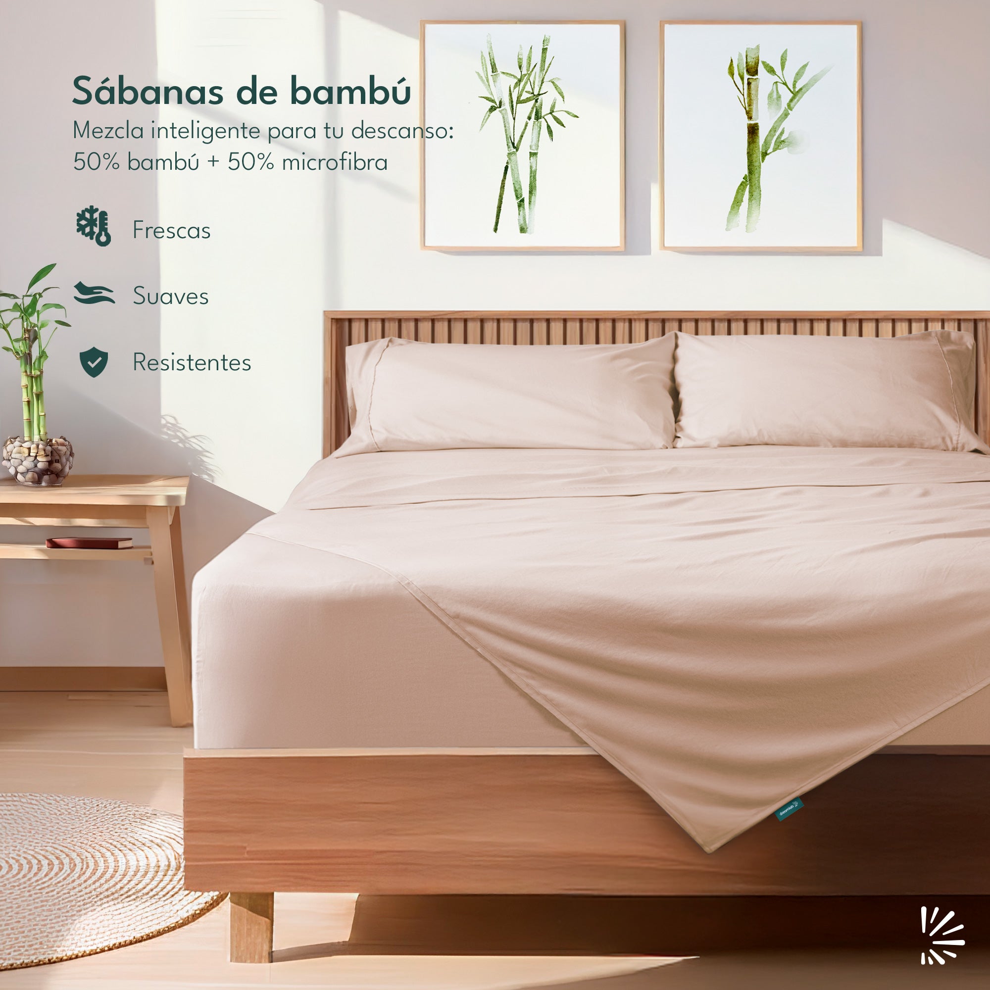 Juego de Sábanas Bambú con Microfibra