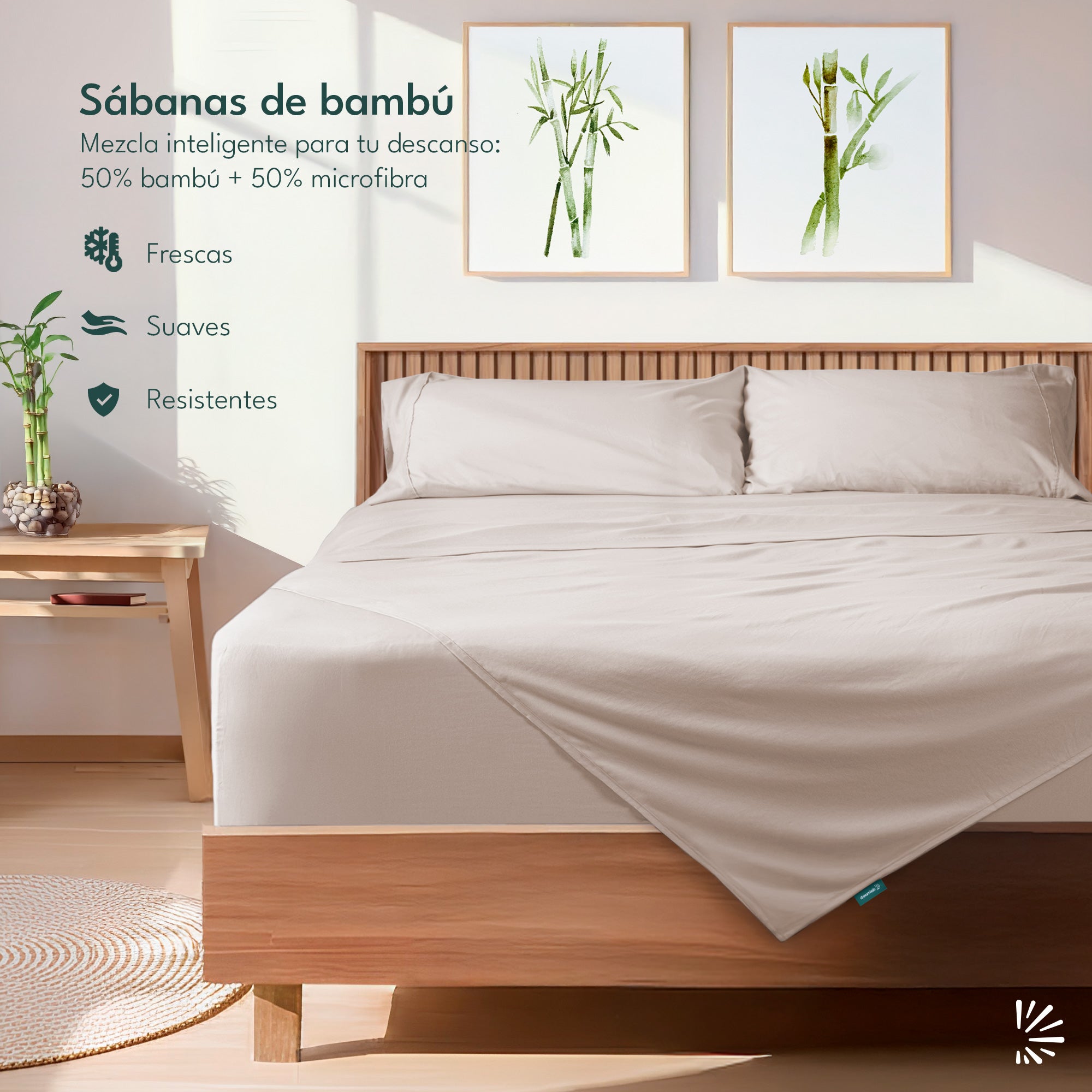 Juego de Sábanas Bambú con Microfibra
