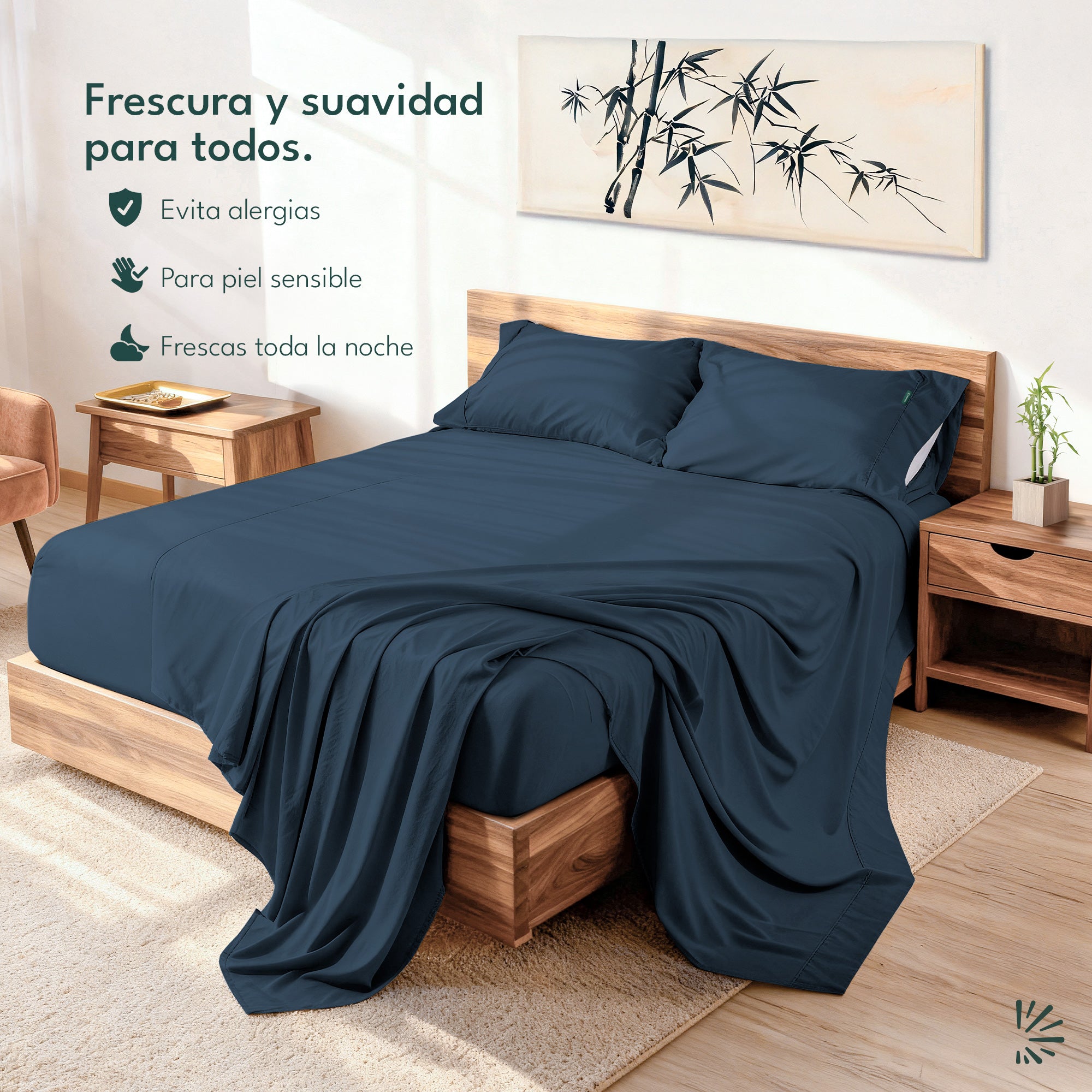Juego de Sábanas Bambú con Microfibra