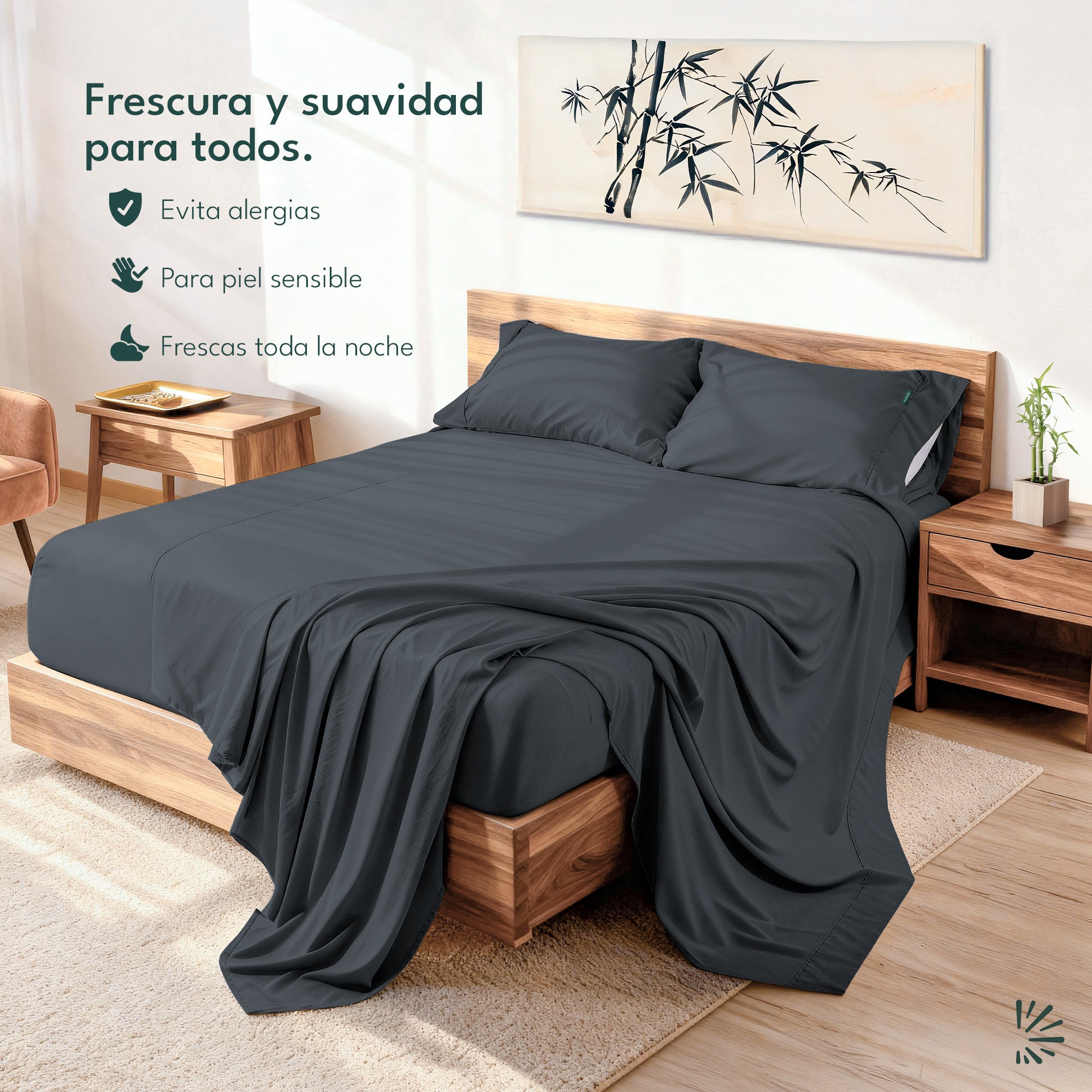 Juego de Sábanas Bambú con Microfibra
