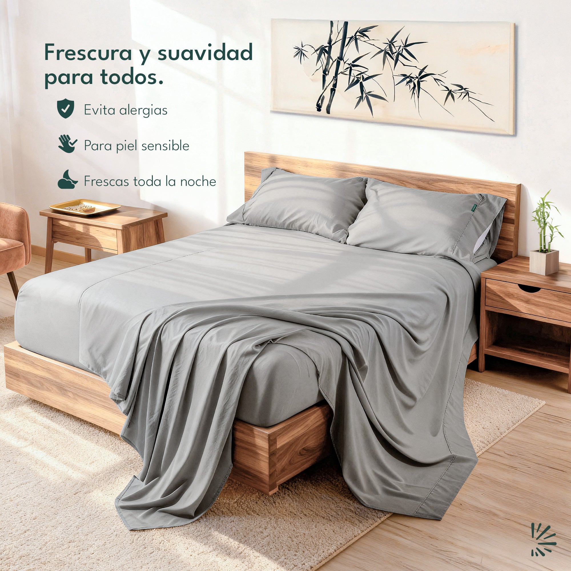 Juego de Sábanas Bambú con Microfibra