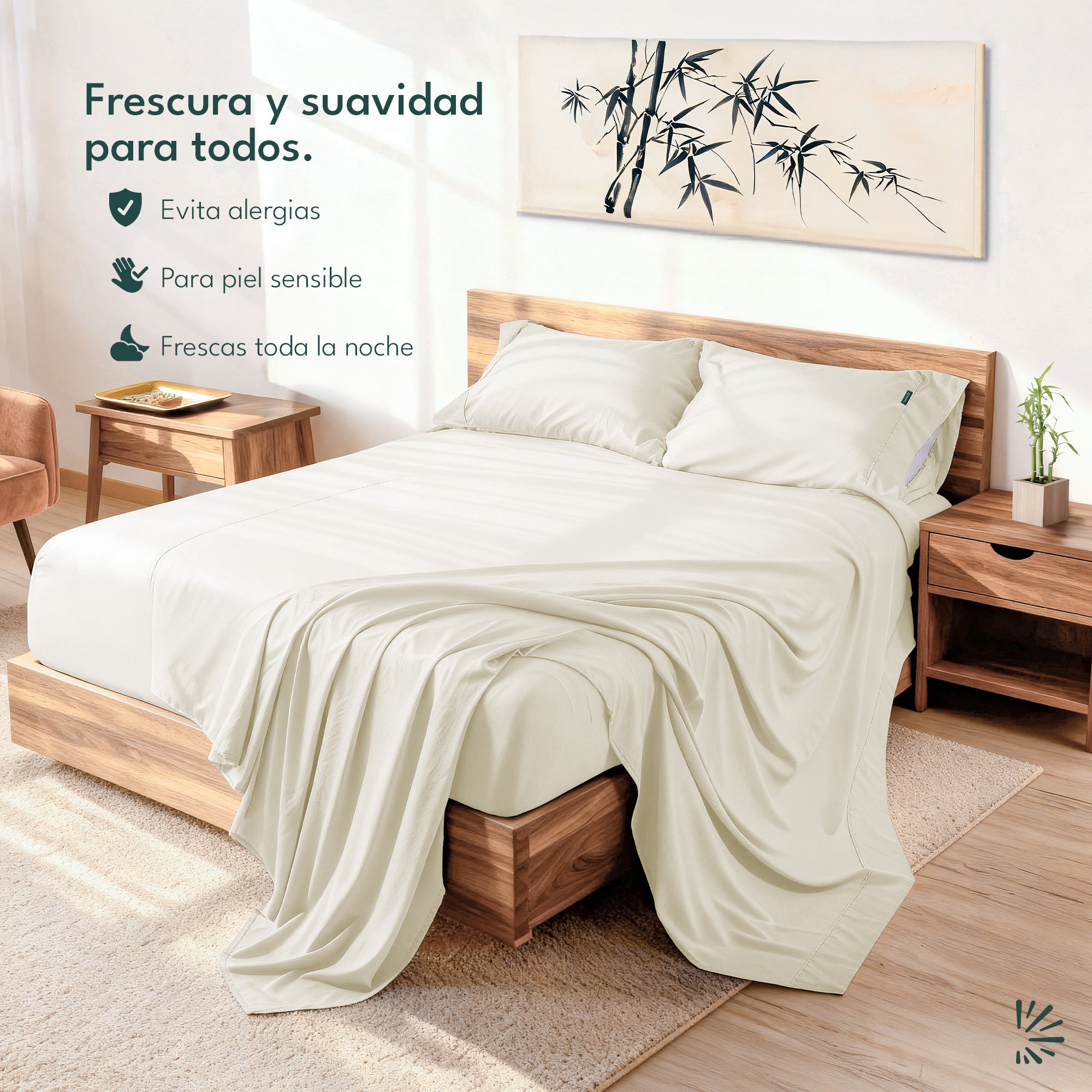 Juego de Sábanas Bambú con Microfibra