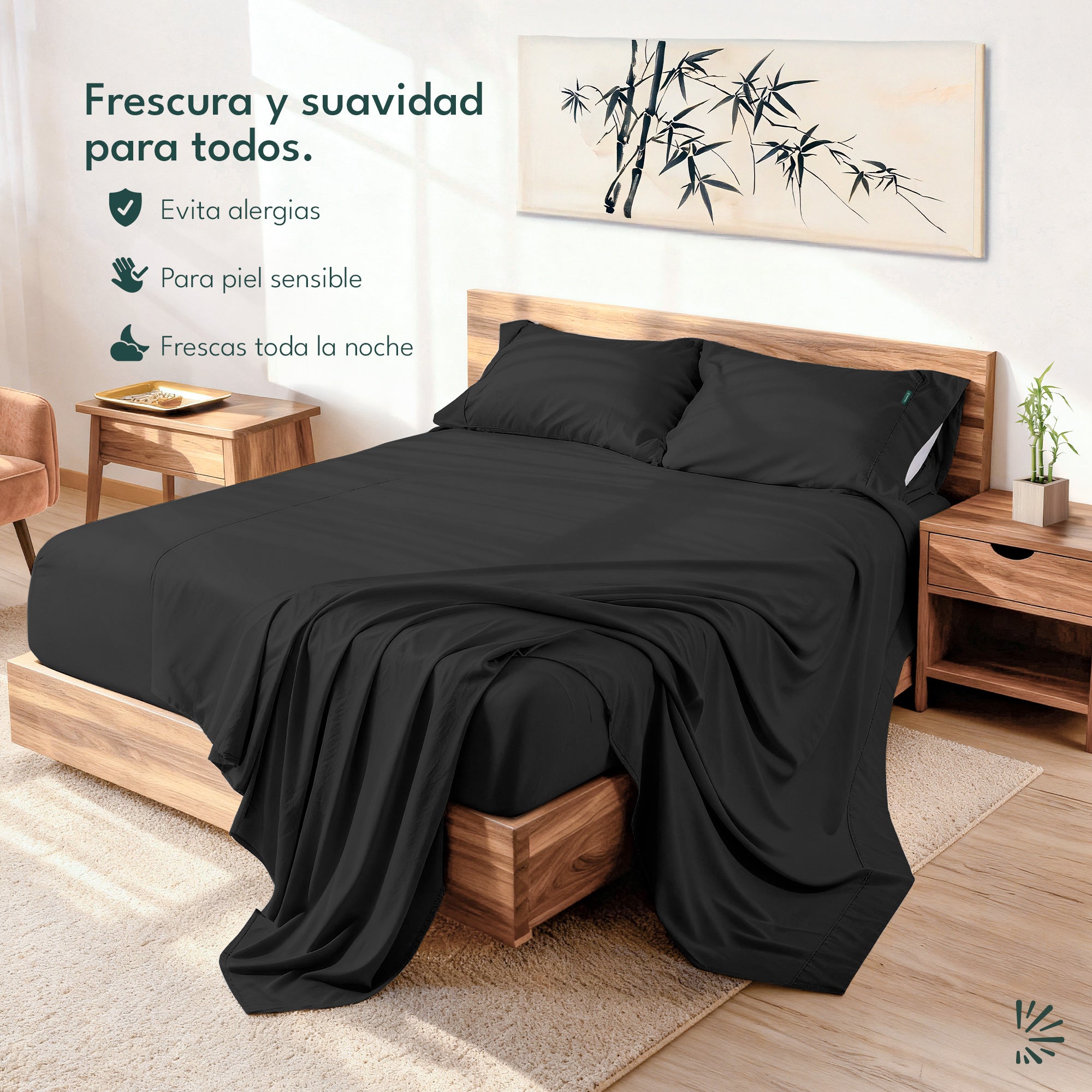 Juego de Sábanas Bambú con Microfibra
