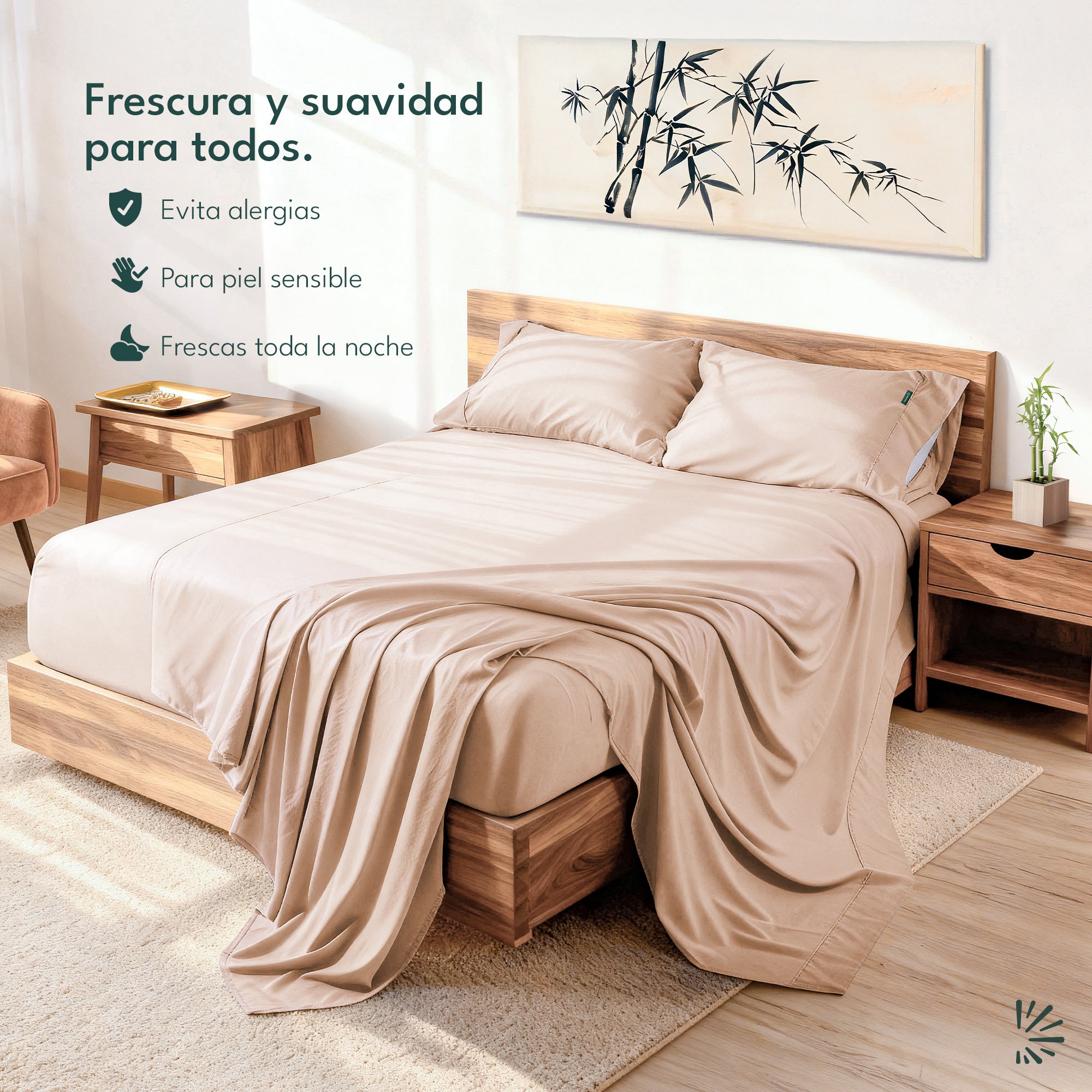 Juego de Sábanas Bambú con Microfibra