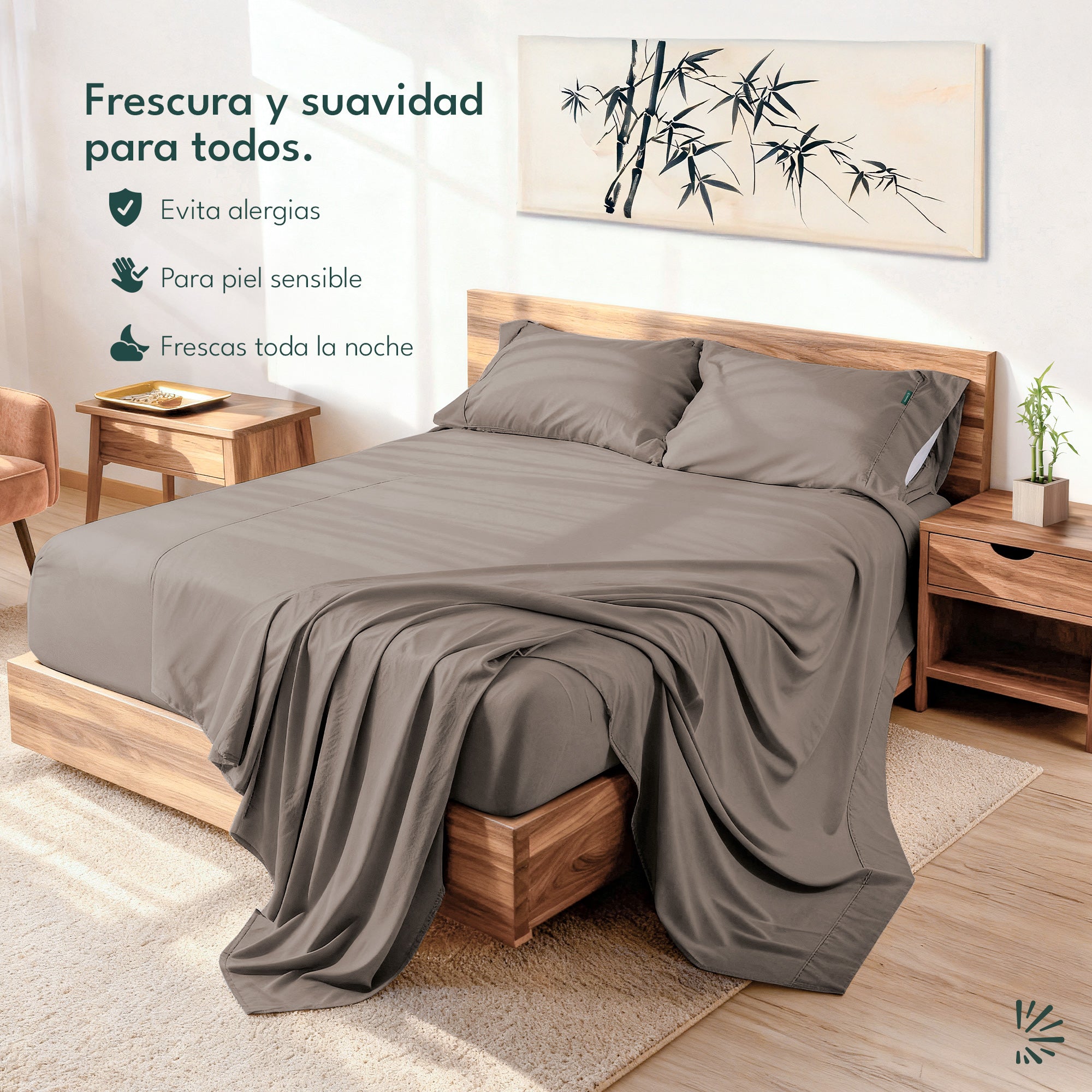 Juego de Sábanas Bambú con Microfibra