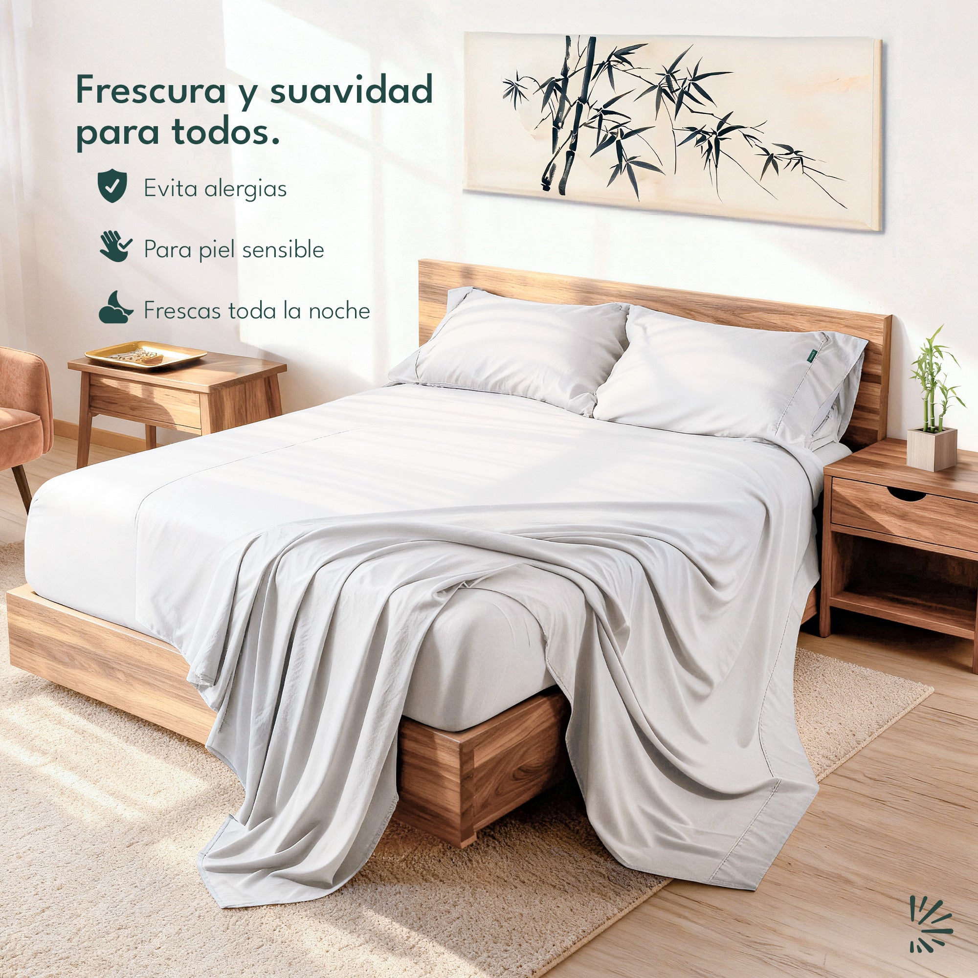 Juego de Sábanas Bambú con Microfibra
