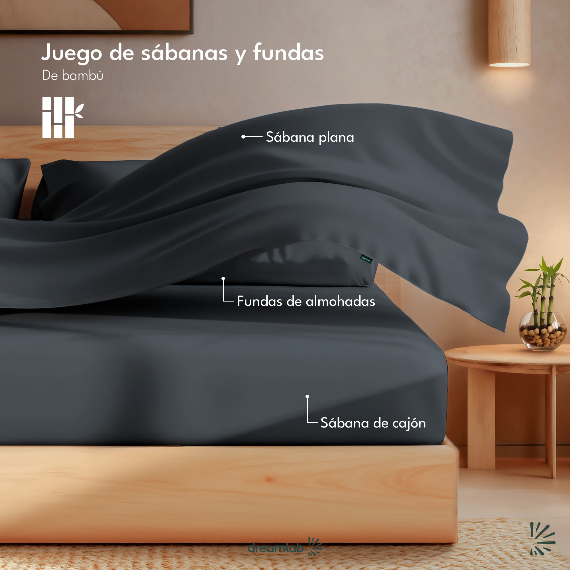 Juego de Sábanas Bambú con Microfibra