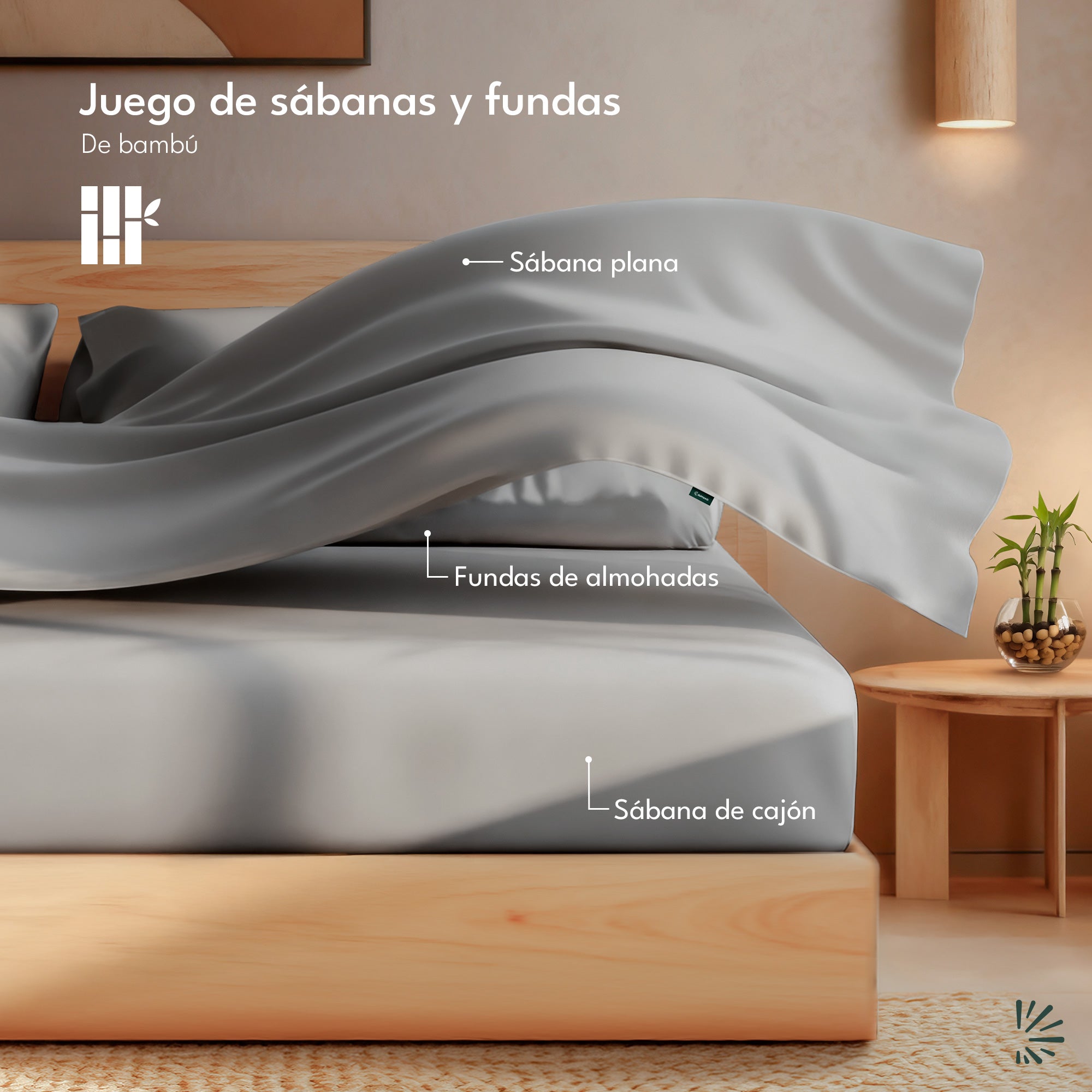 Juego de Sábanas Bambú con Microfibra