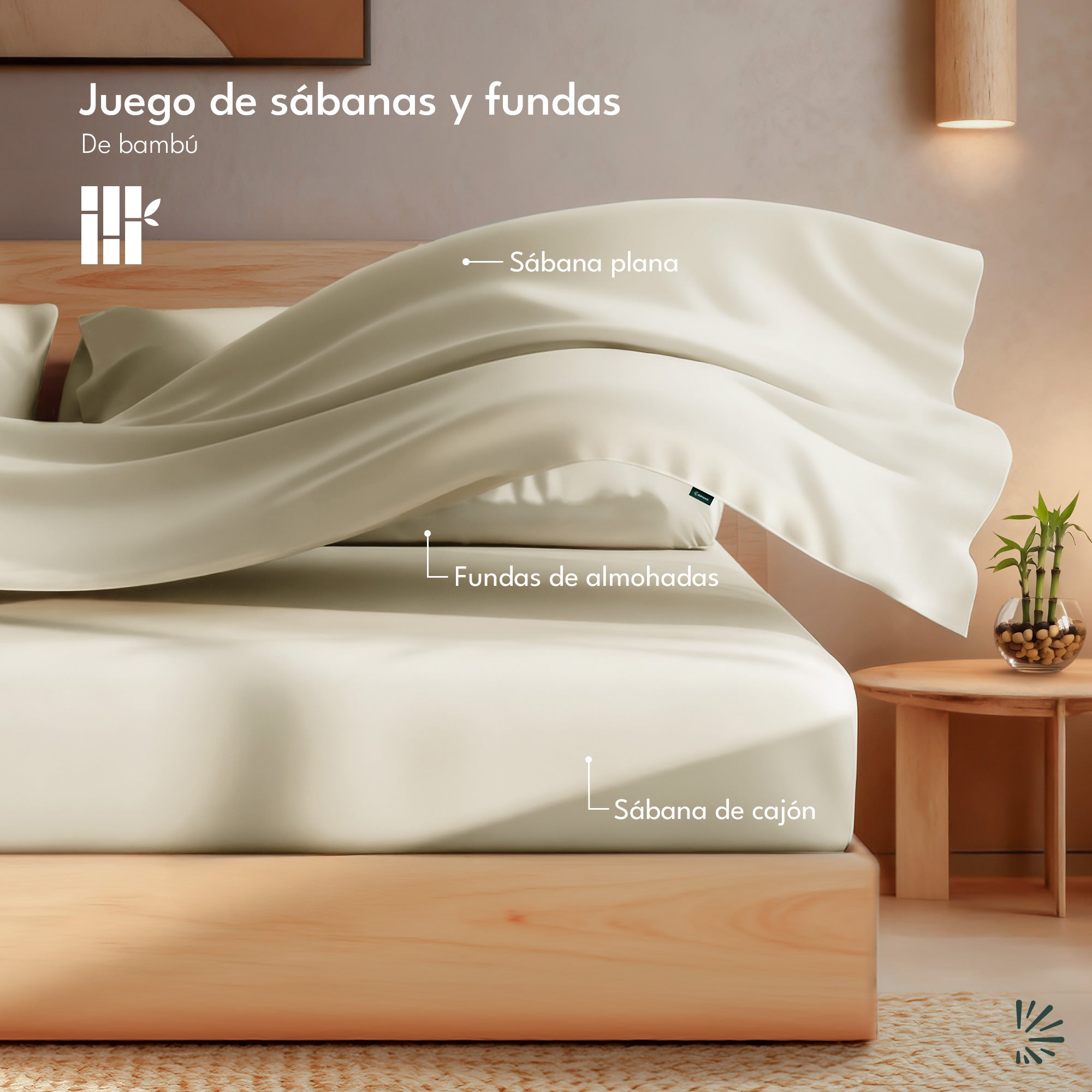 Juego de Sábanas Bambú con Microfibra