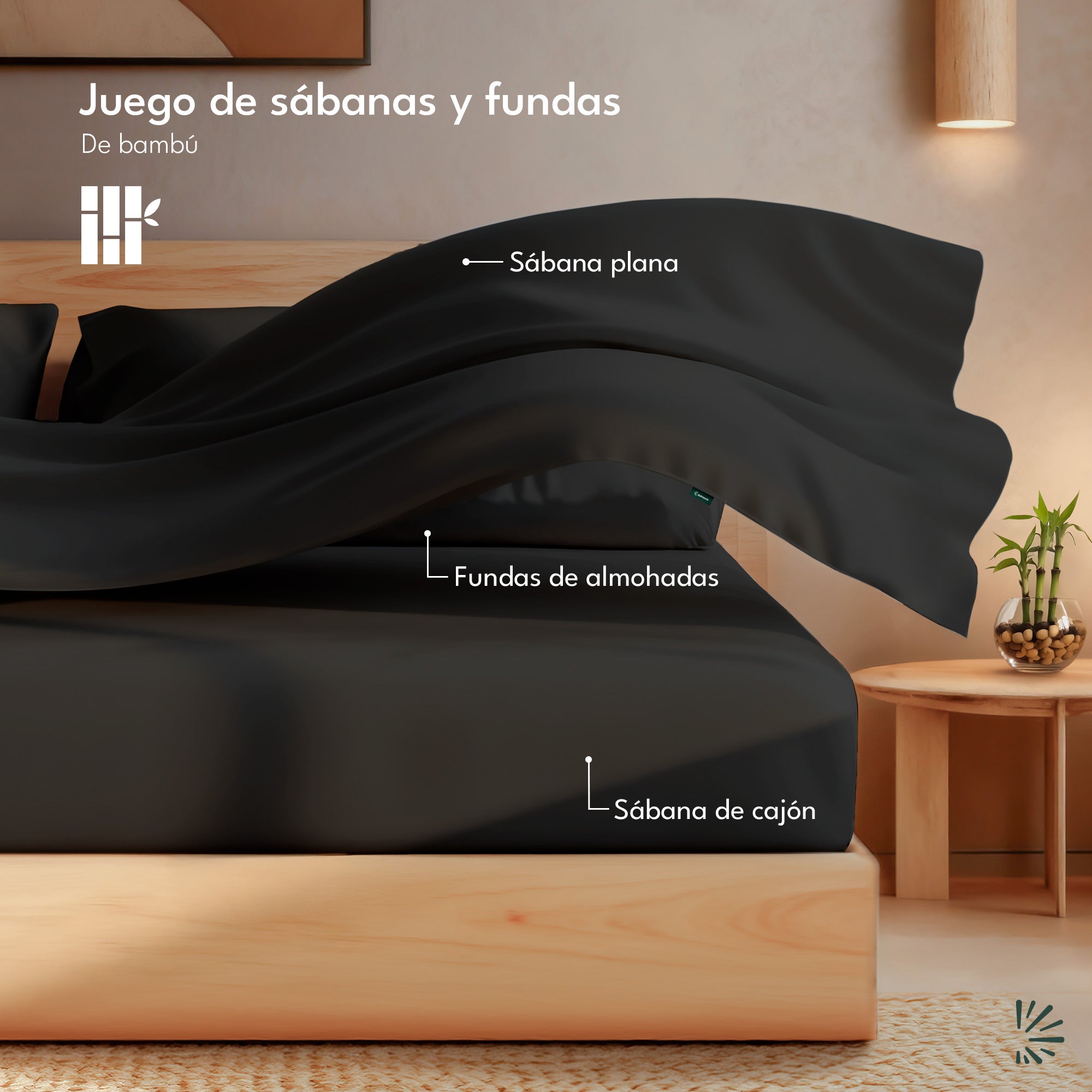 Juego de Sábanas Bambú con Microfibra