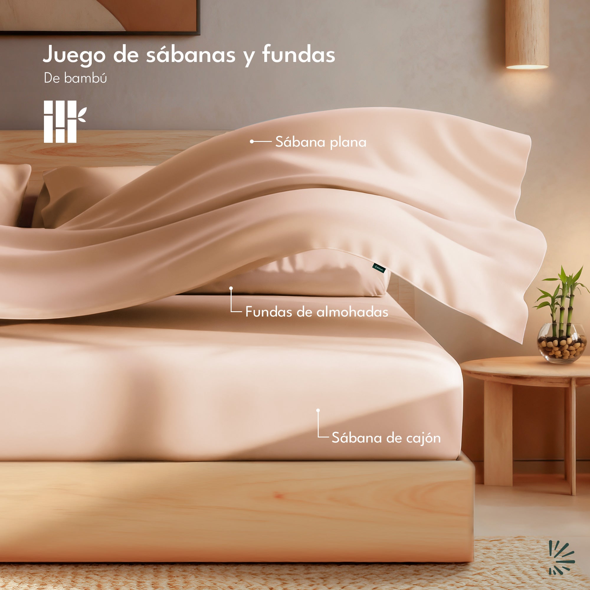 Juego de Sábanas Bambú con Microfibra