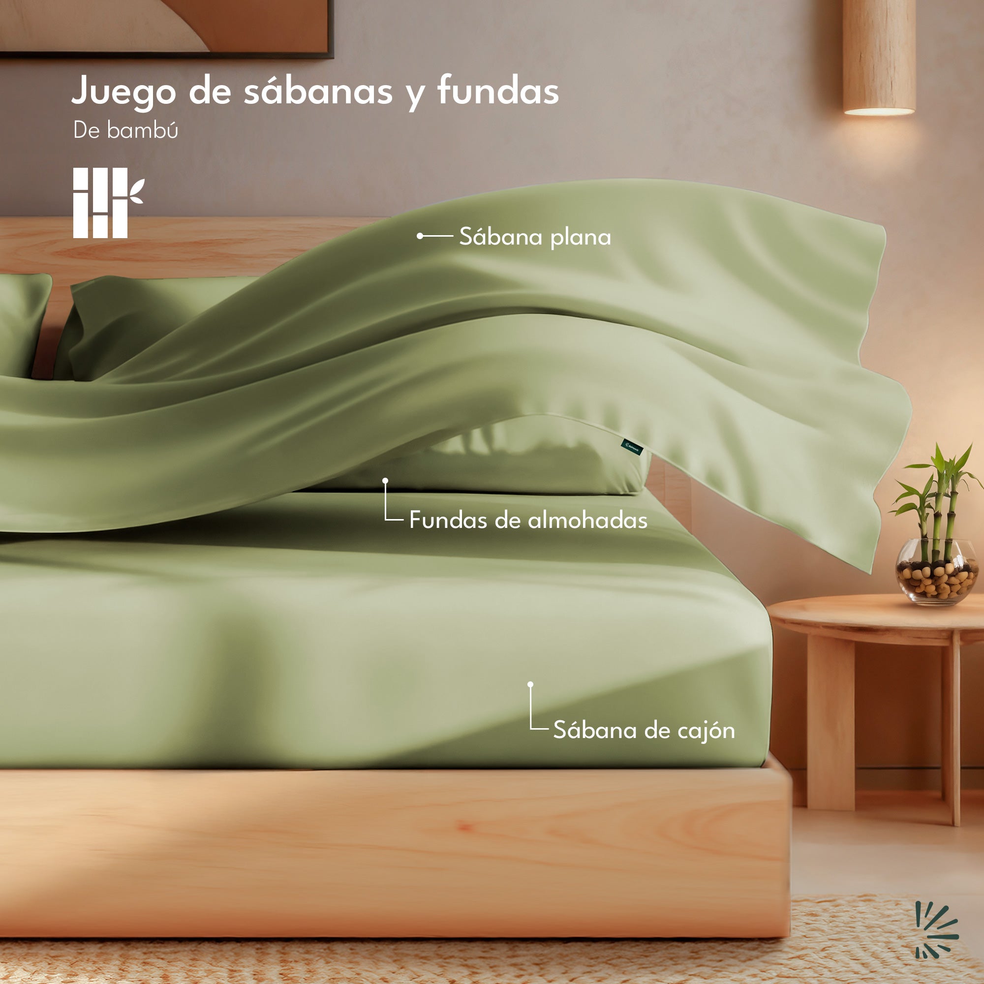 Juego de Sábanas Bambú con Microfibra